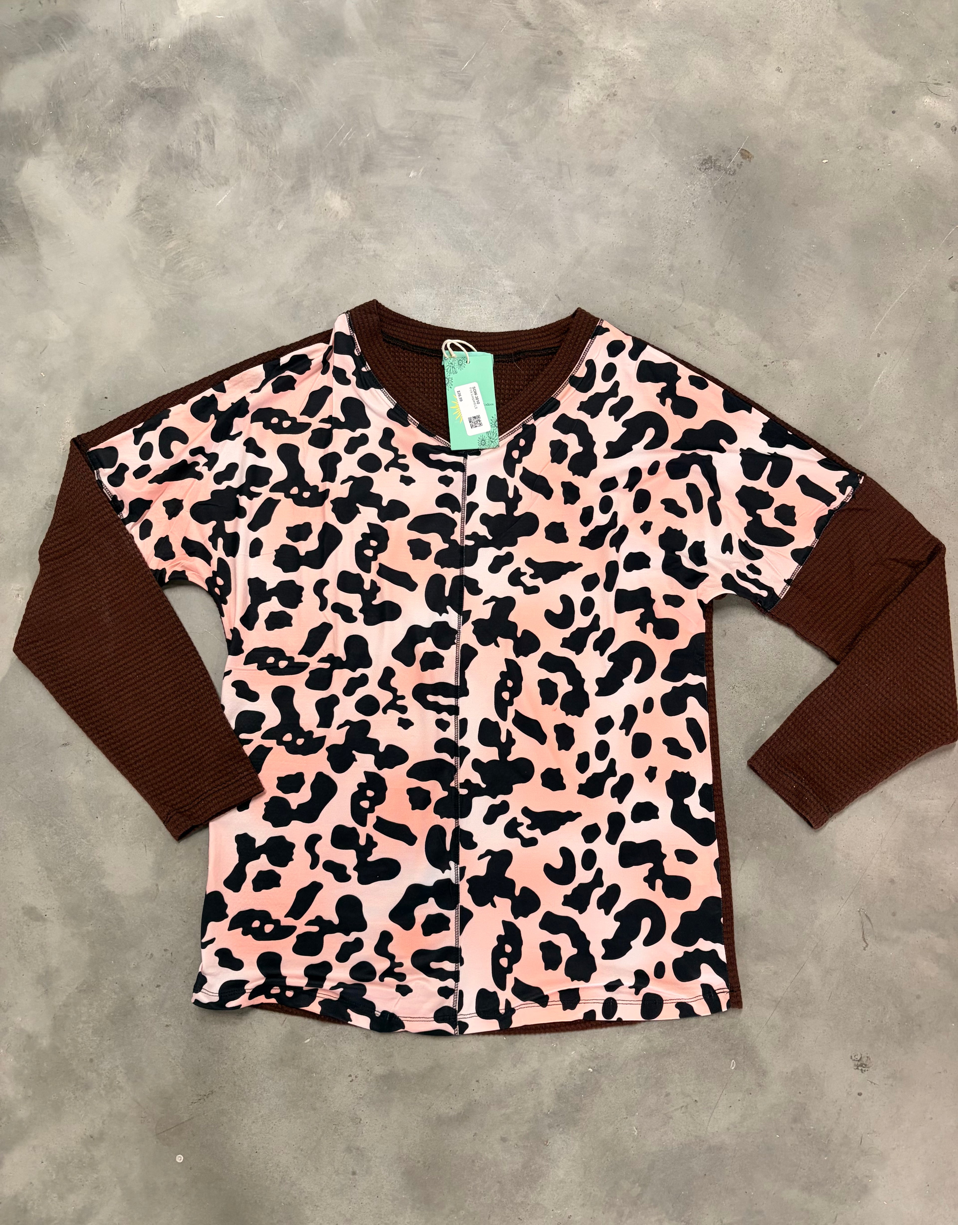 Pink and Brown Leopard Long Sleeve - Bold & Playful