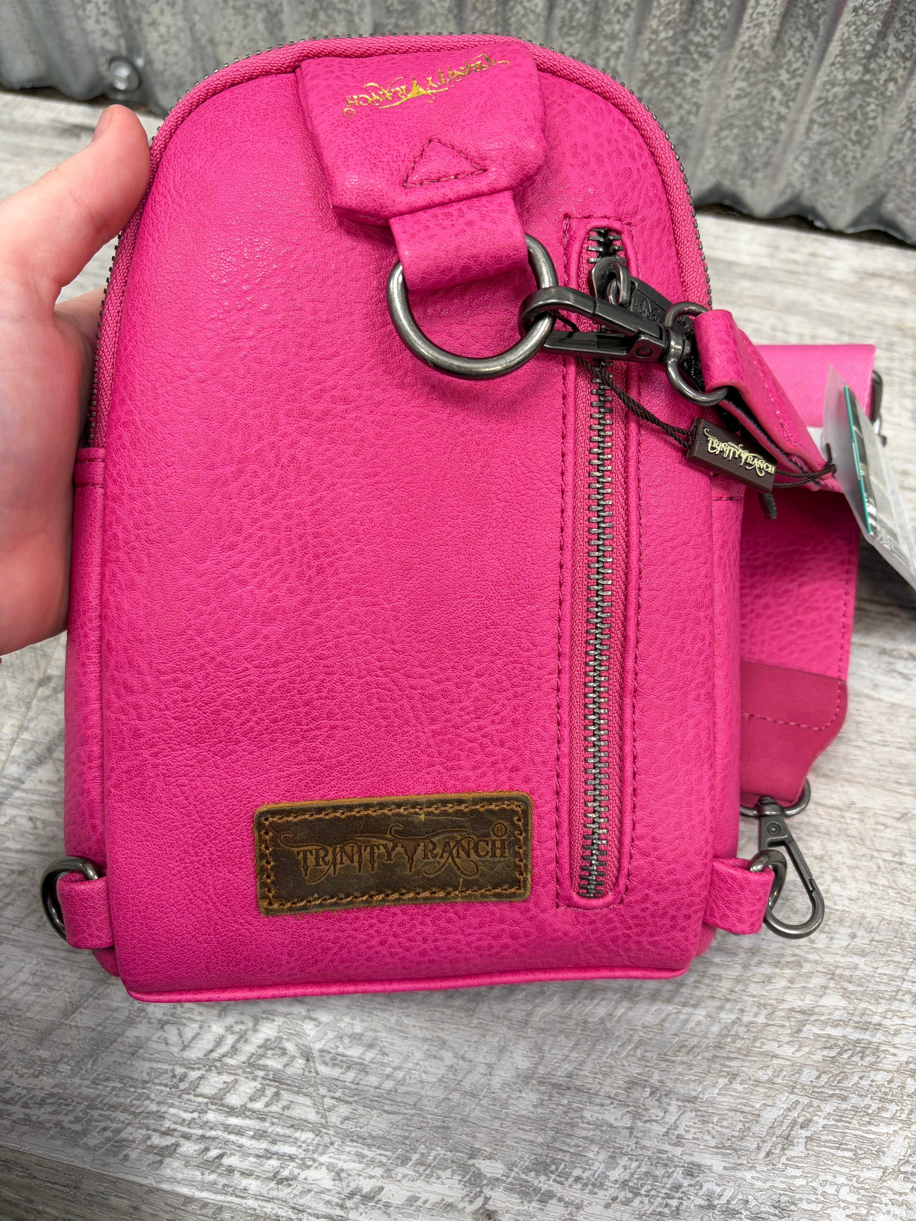 The Wildflower Pink Tooled Bag