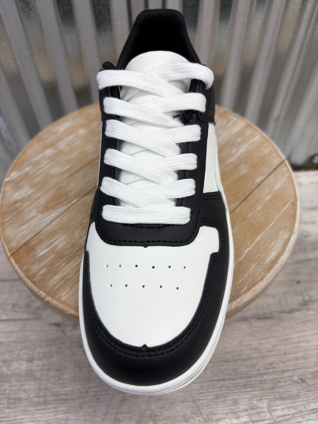 Elevated Edge Black & White Sneakers