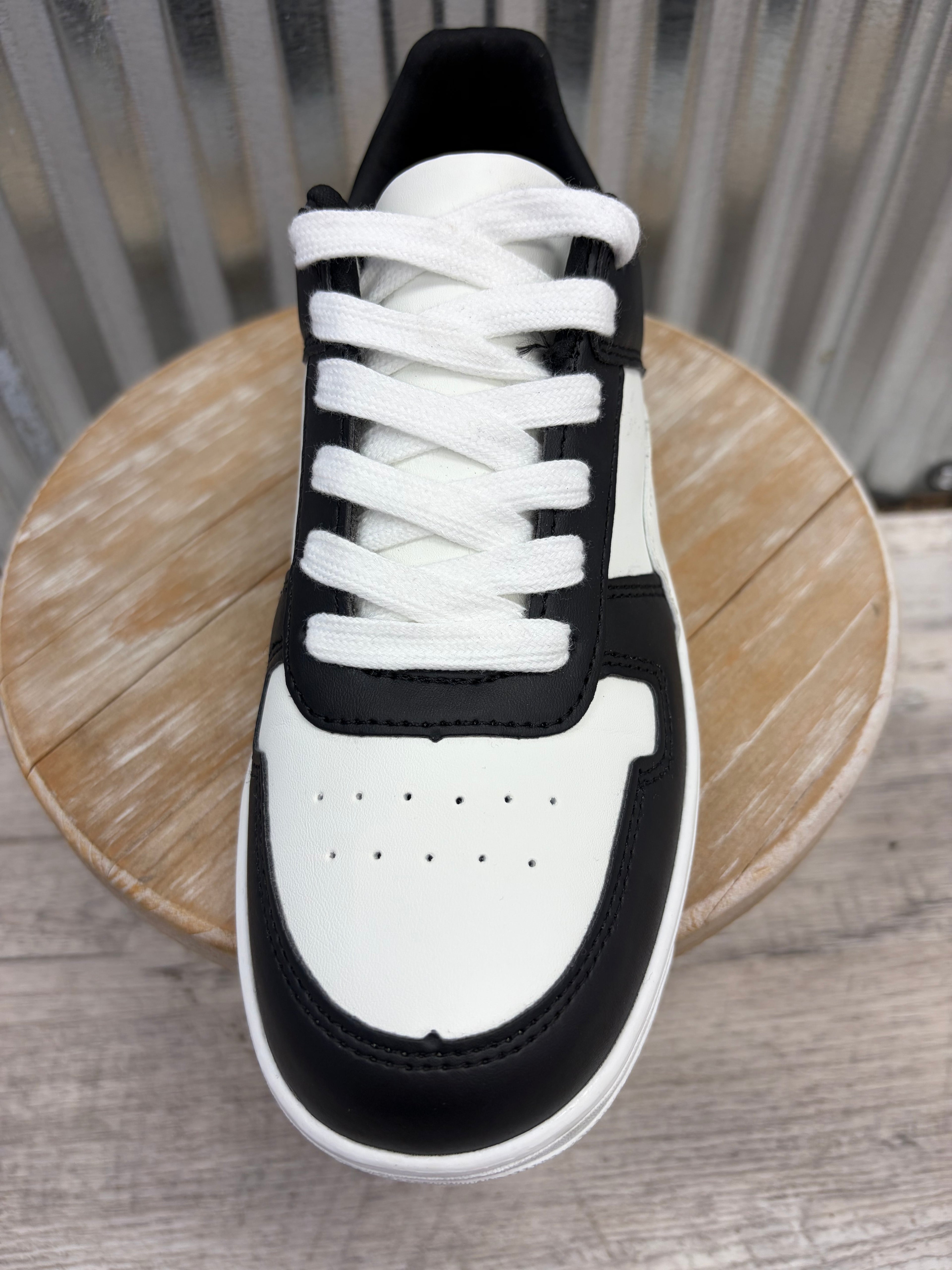 Elevated Edge Black & White Sneakers