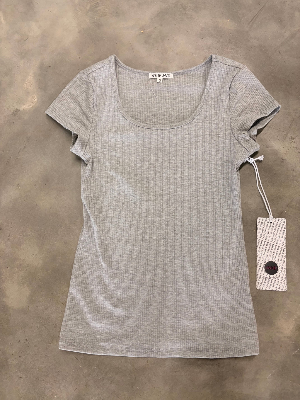 Gray Ribbed Top - Everyday Essential