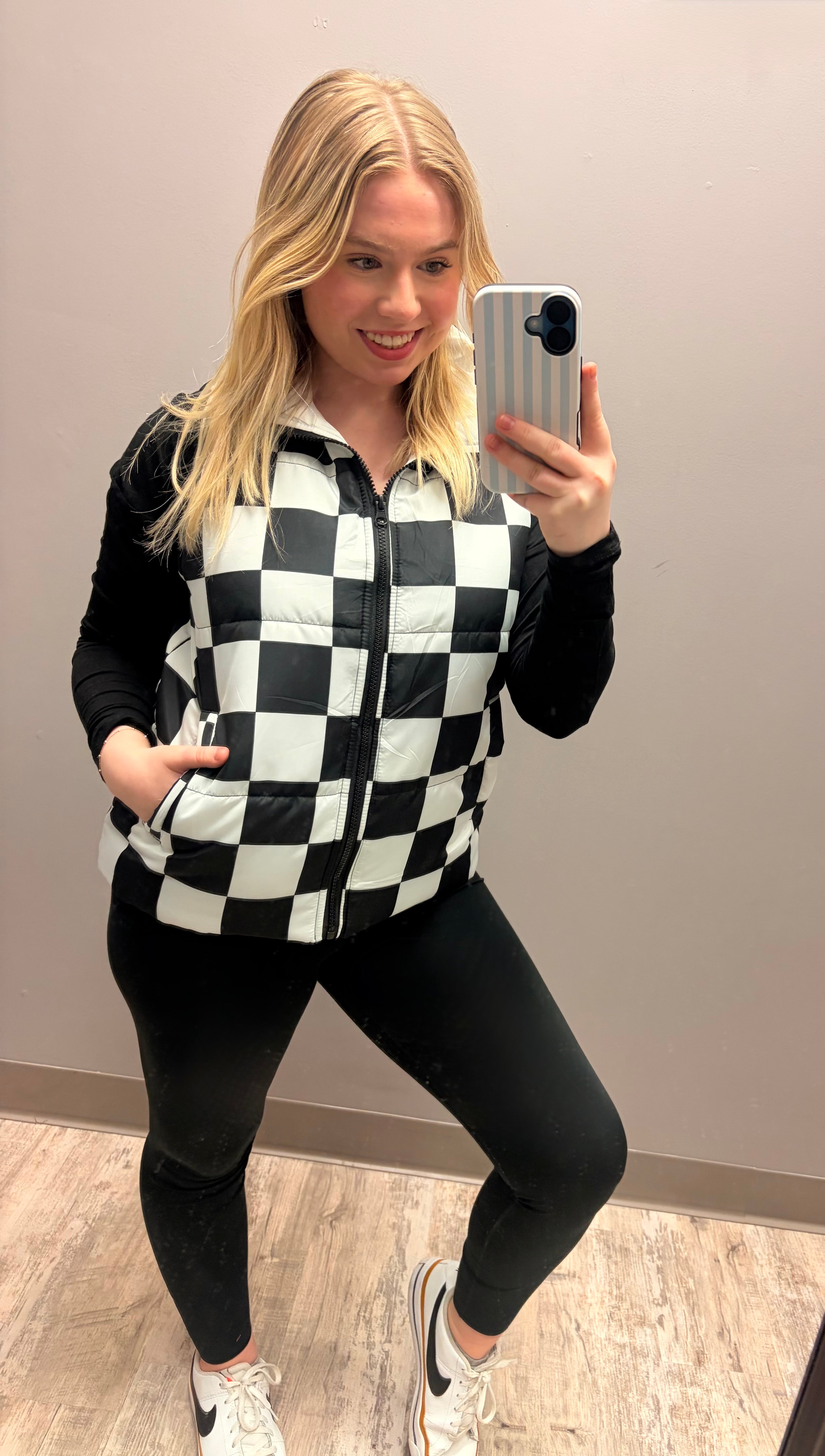 Classic Check Puffer Vest