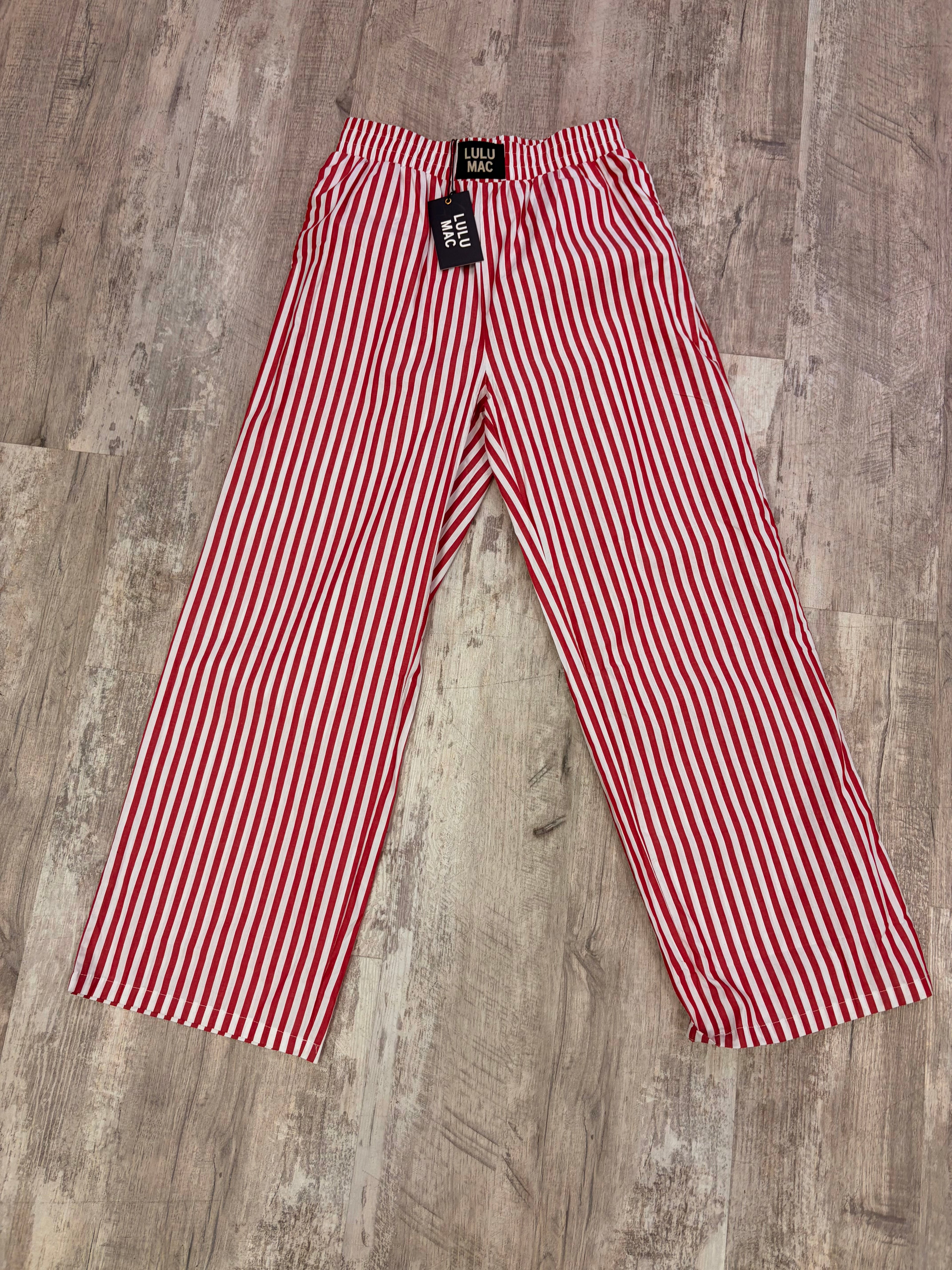 Lulu Mac Thin Red Stripe Statement Pants