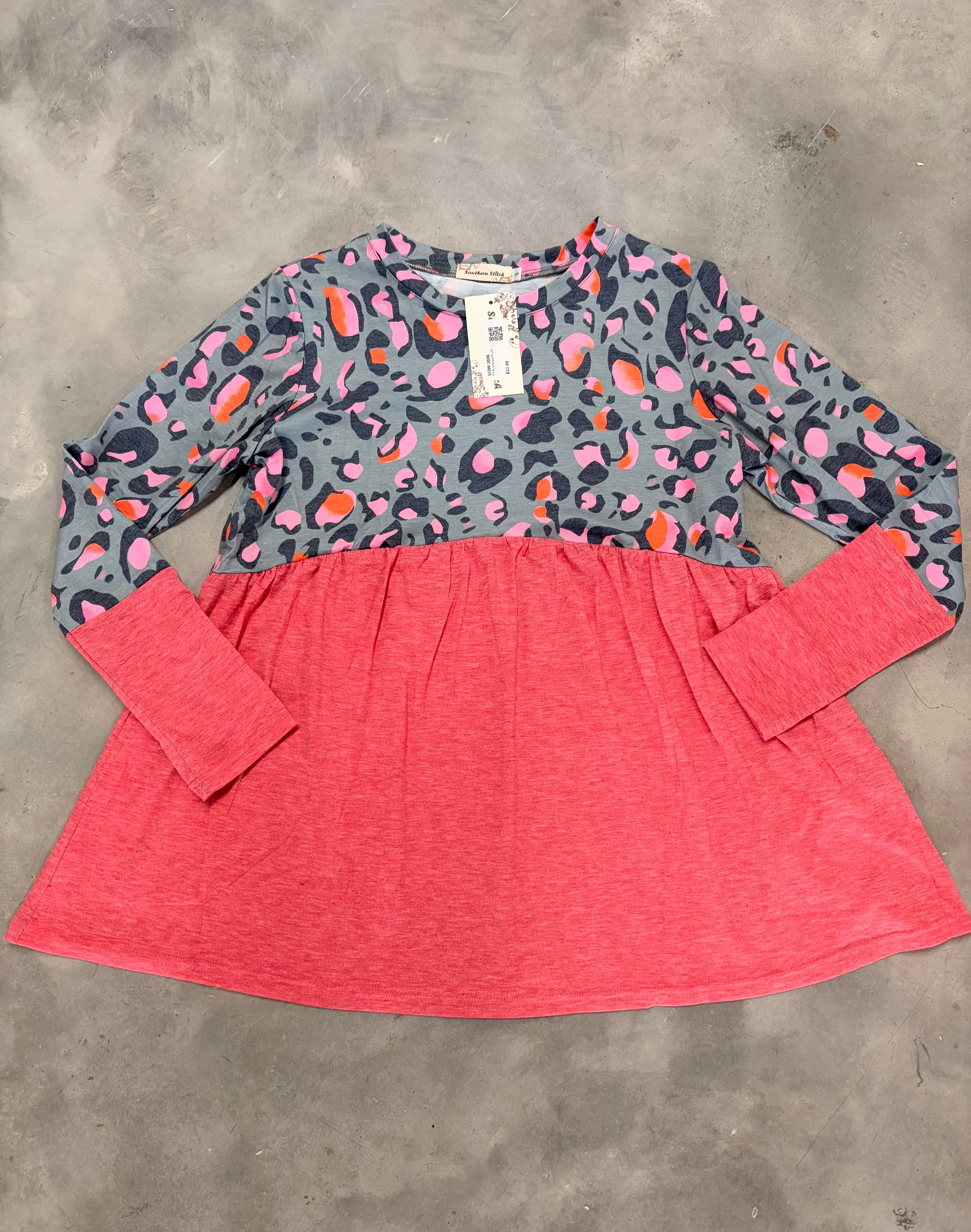 Leopard Print Long Sleeve Top - Bold & Trendy