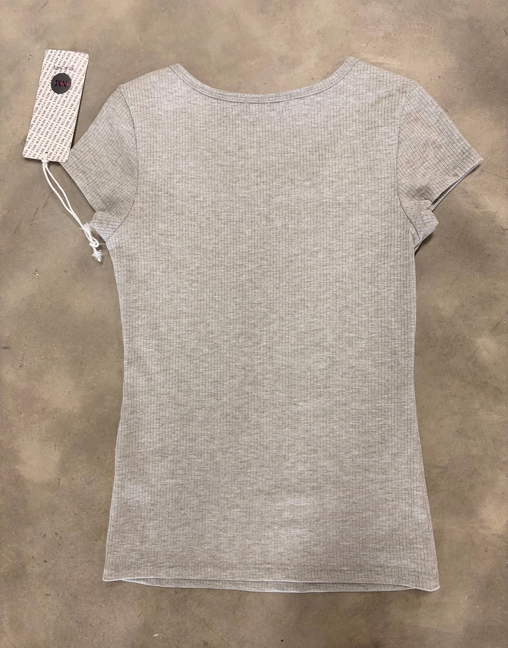 Gray Ribbed Top - Everyday Essential