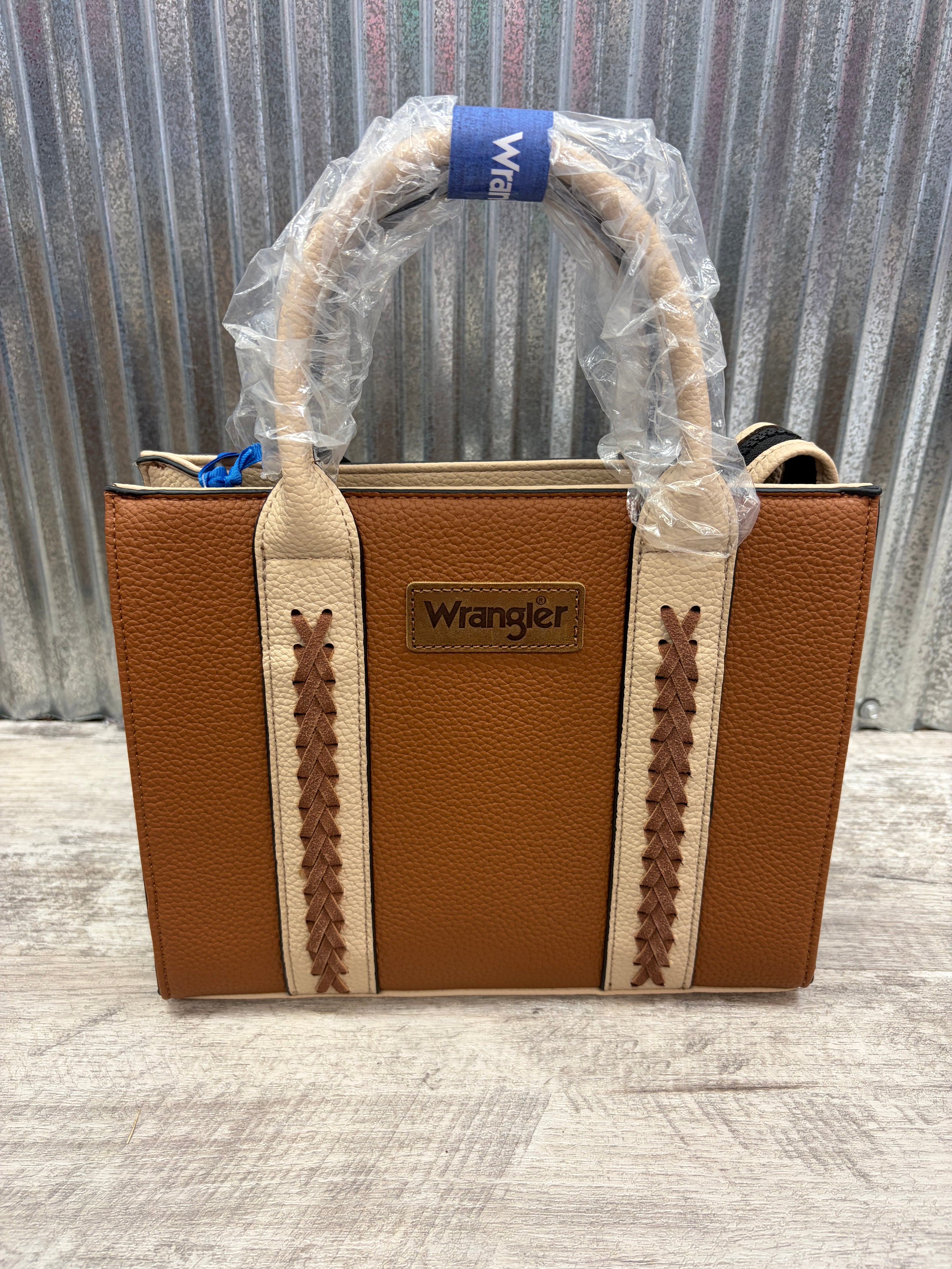 Wrangler Brown Tote with Neutral Accents