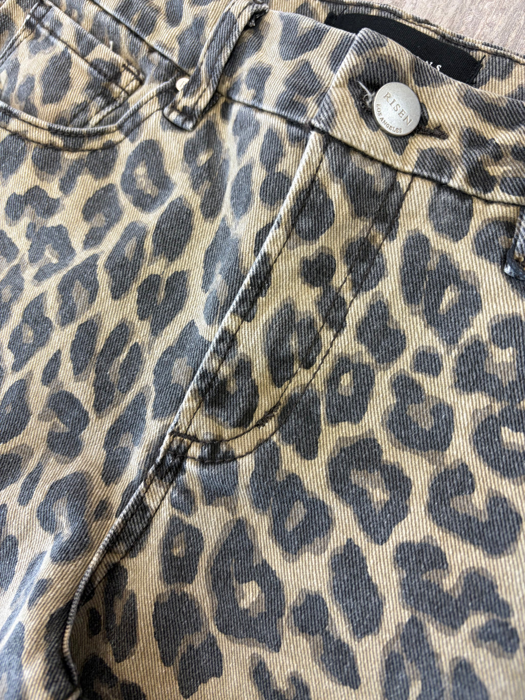 Risen Leopard Print Jeans