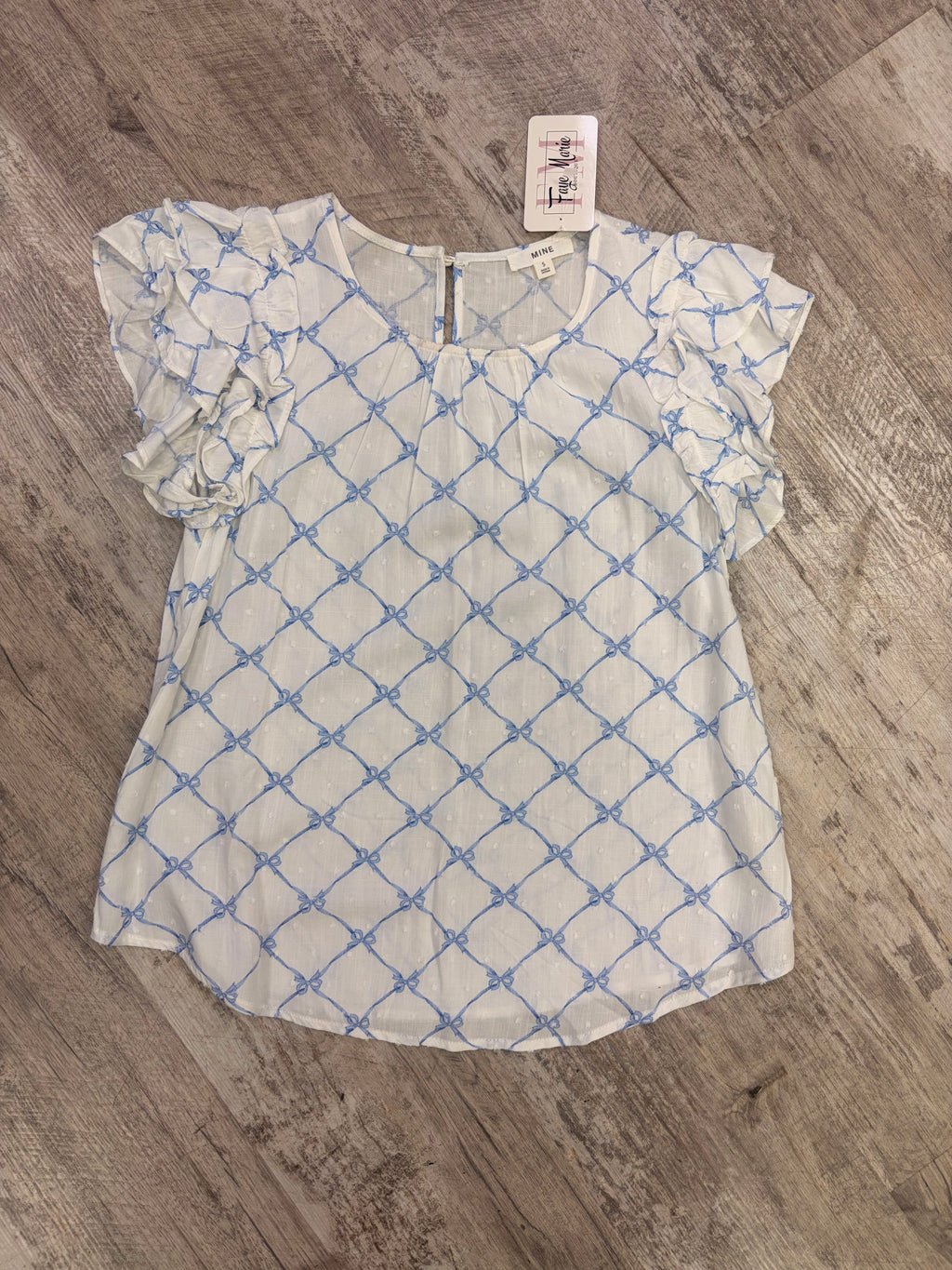 Breezy Blue Bow Blouse