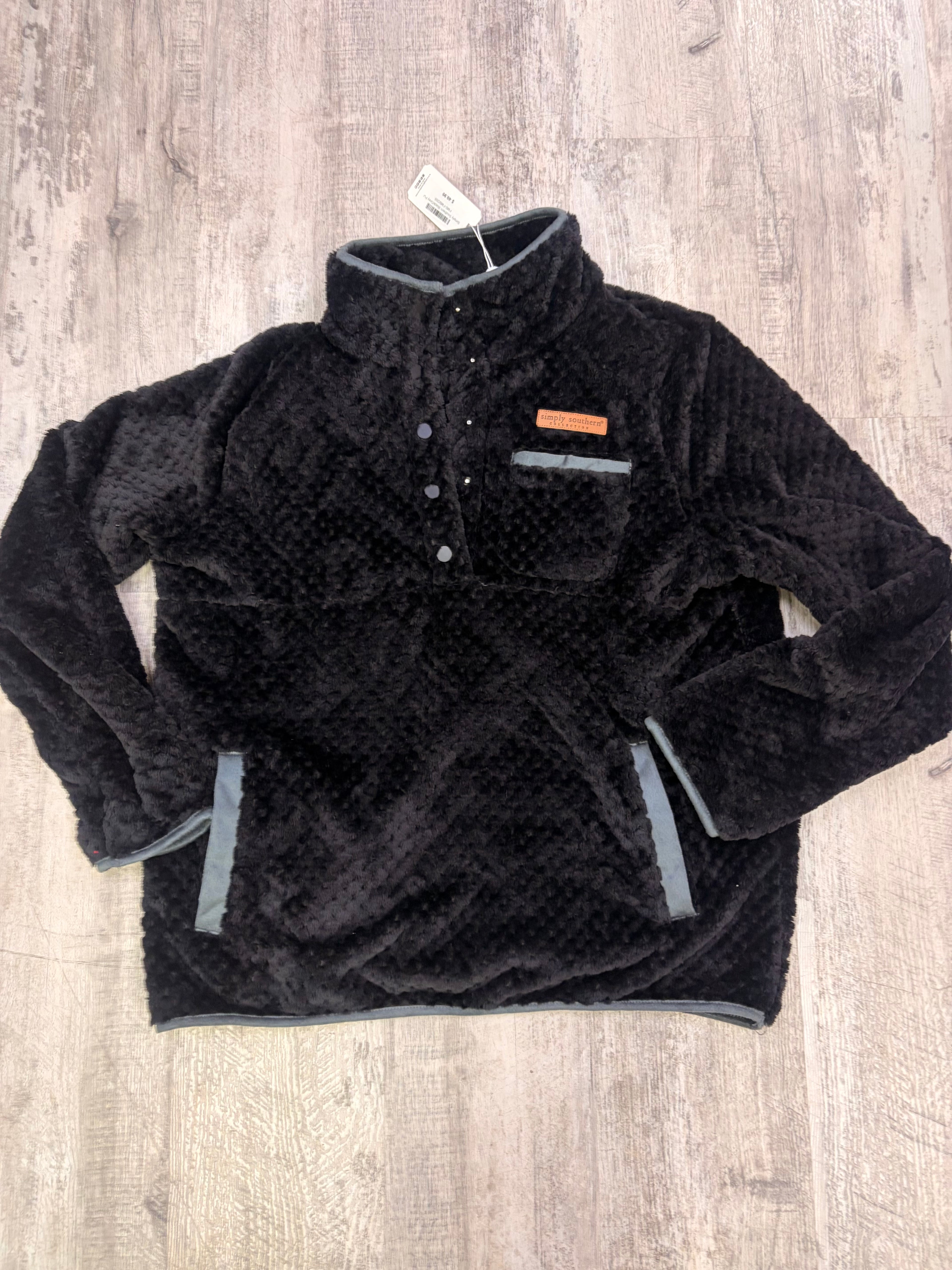 Simply Southern Black Quarter Button Pullover
