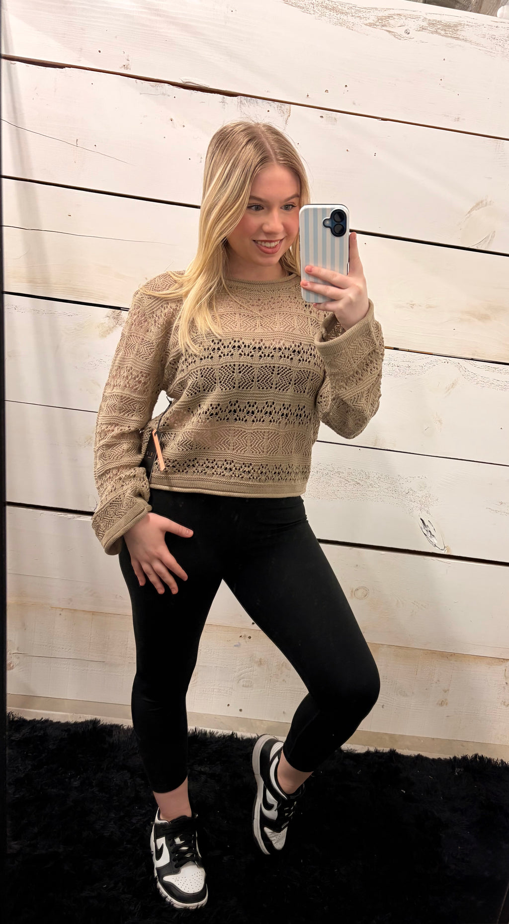 Mocha Crochet Sweater - Cozy Boho Chic