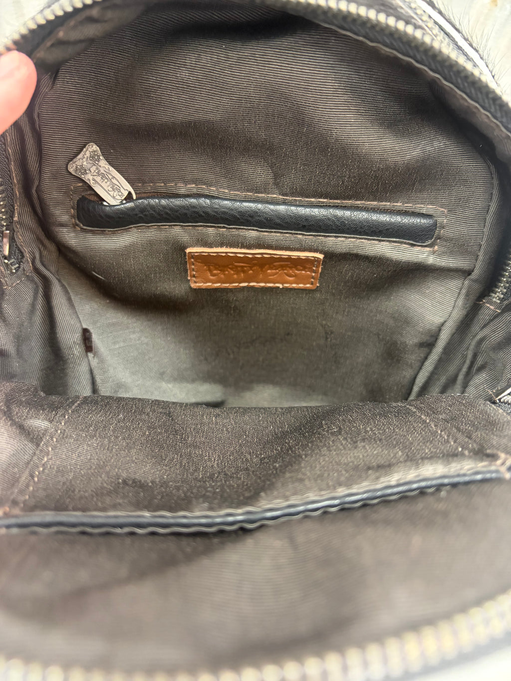 Genuine Cowhide Mini Backpack Purse