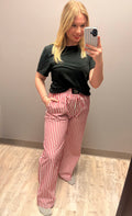 Lulu Mac Thin Red Stripe Statement Pants
