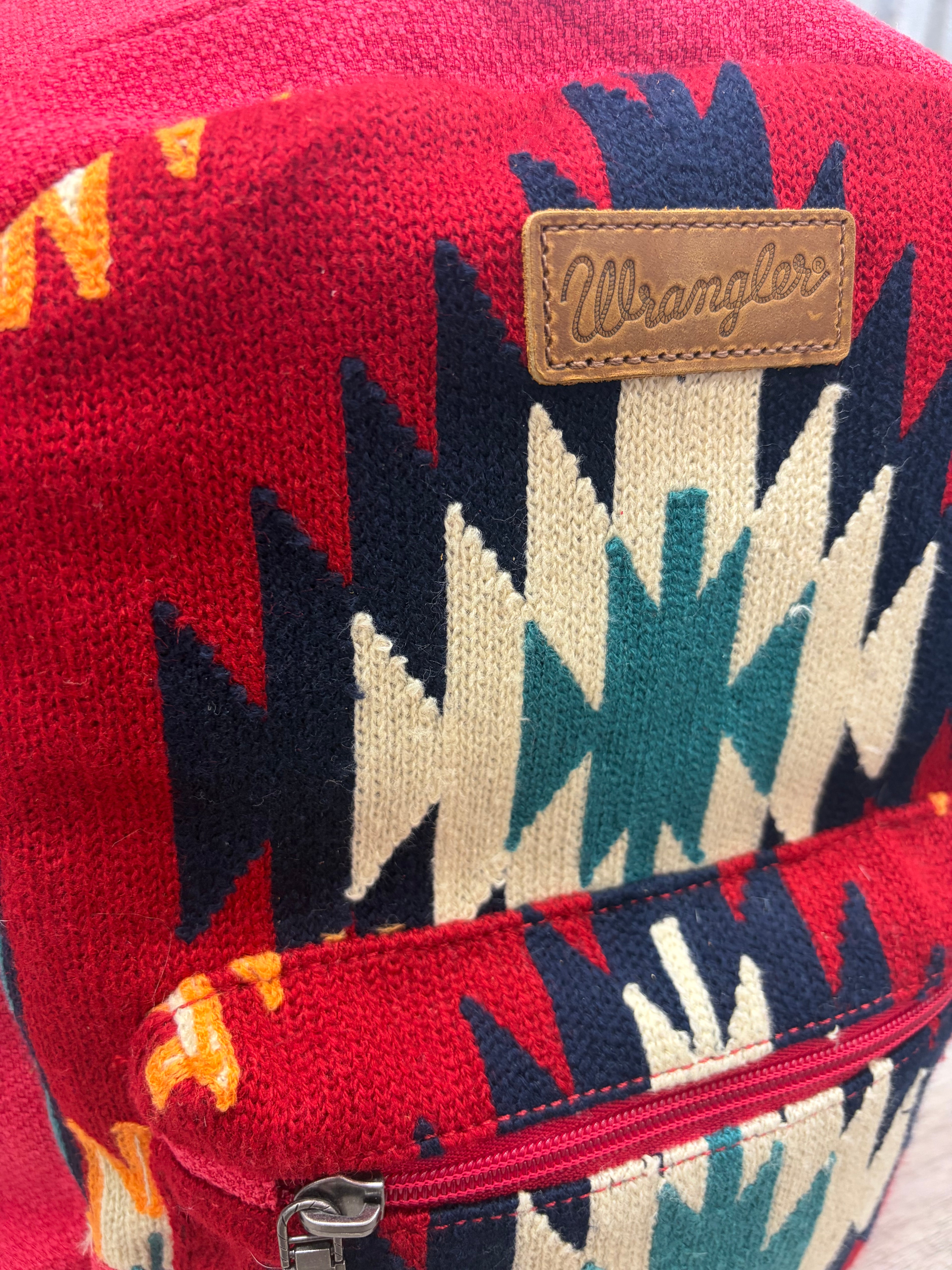 Wrangler Southwestern Print Backpack in Red
