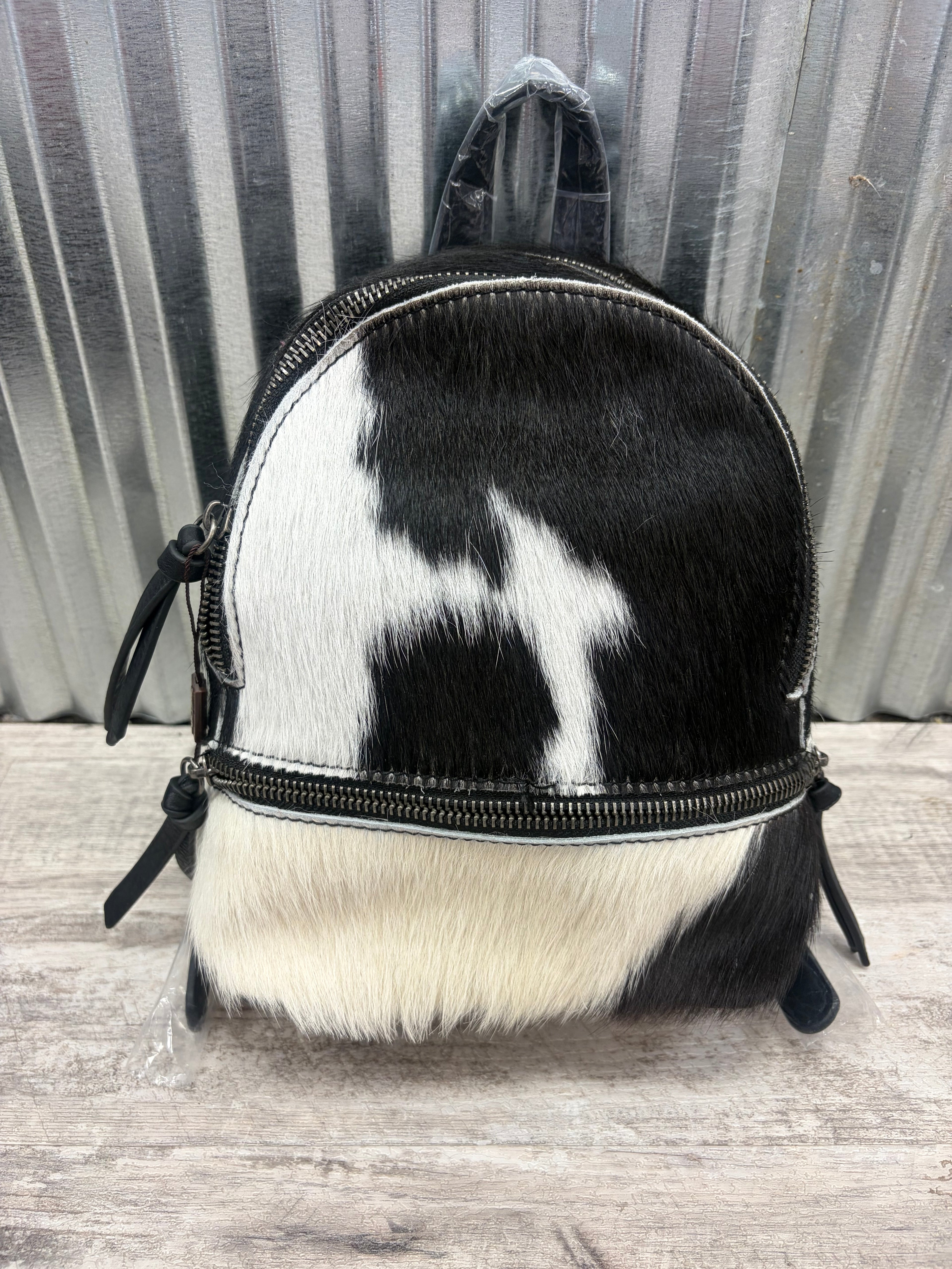Genuine Cowhide Mini Backpack Purse