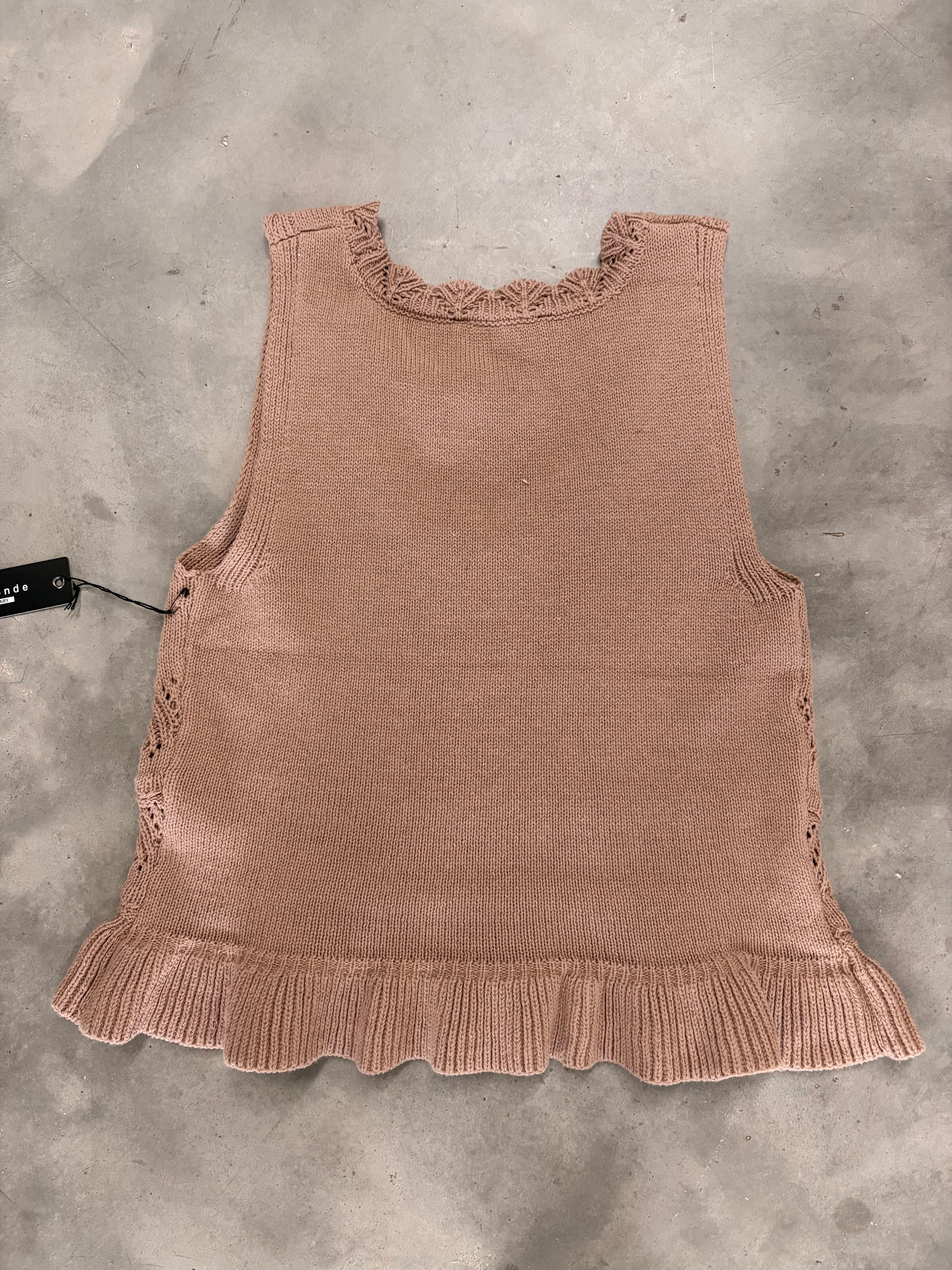 Tan Sleeveless Sweater - Chic Layering Essential