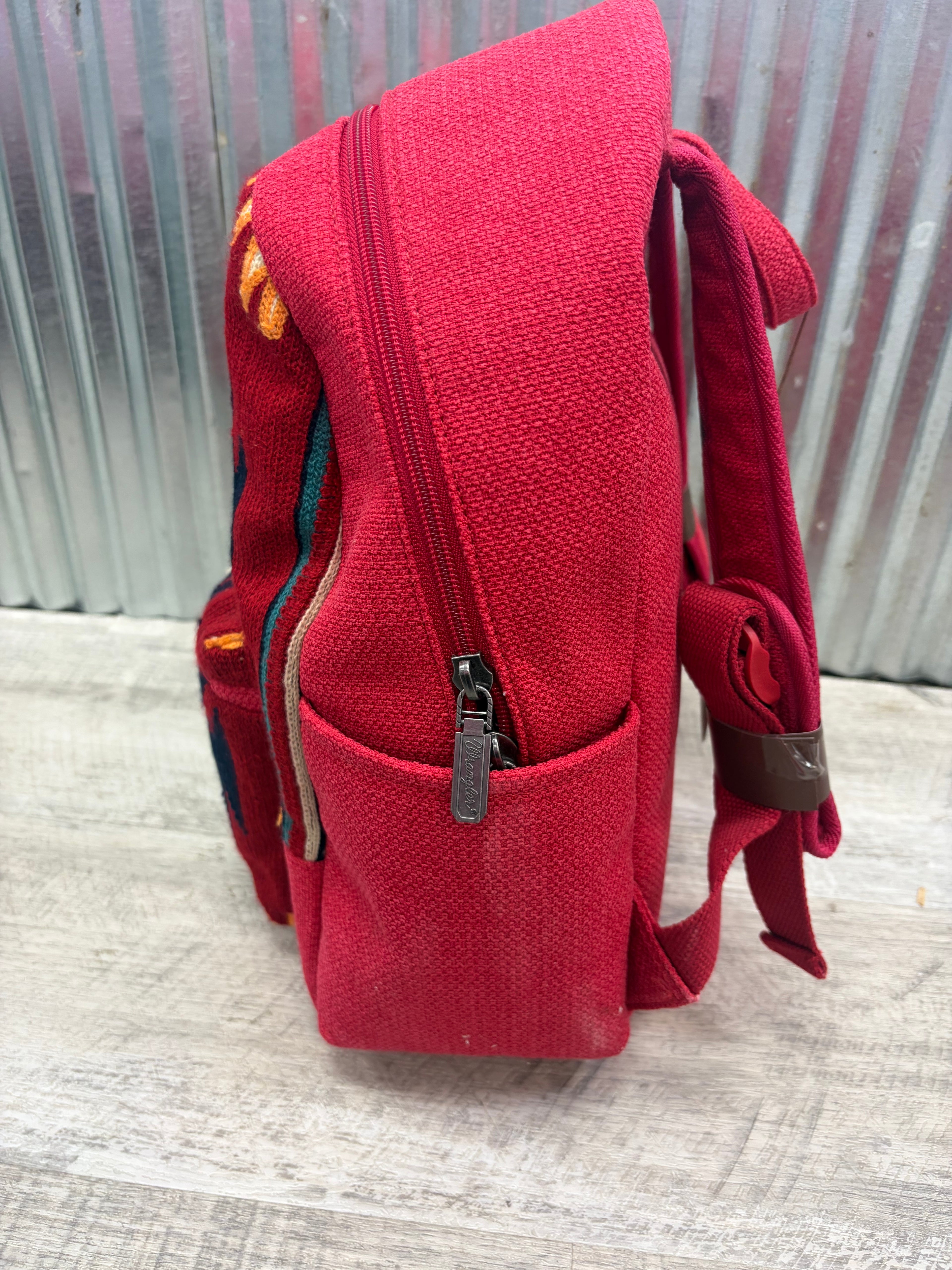 Wrangler Southwestern Print Backpack in Red