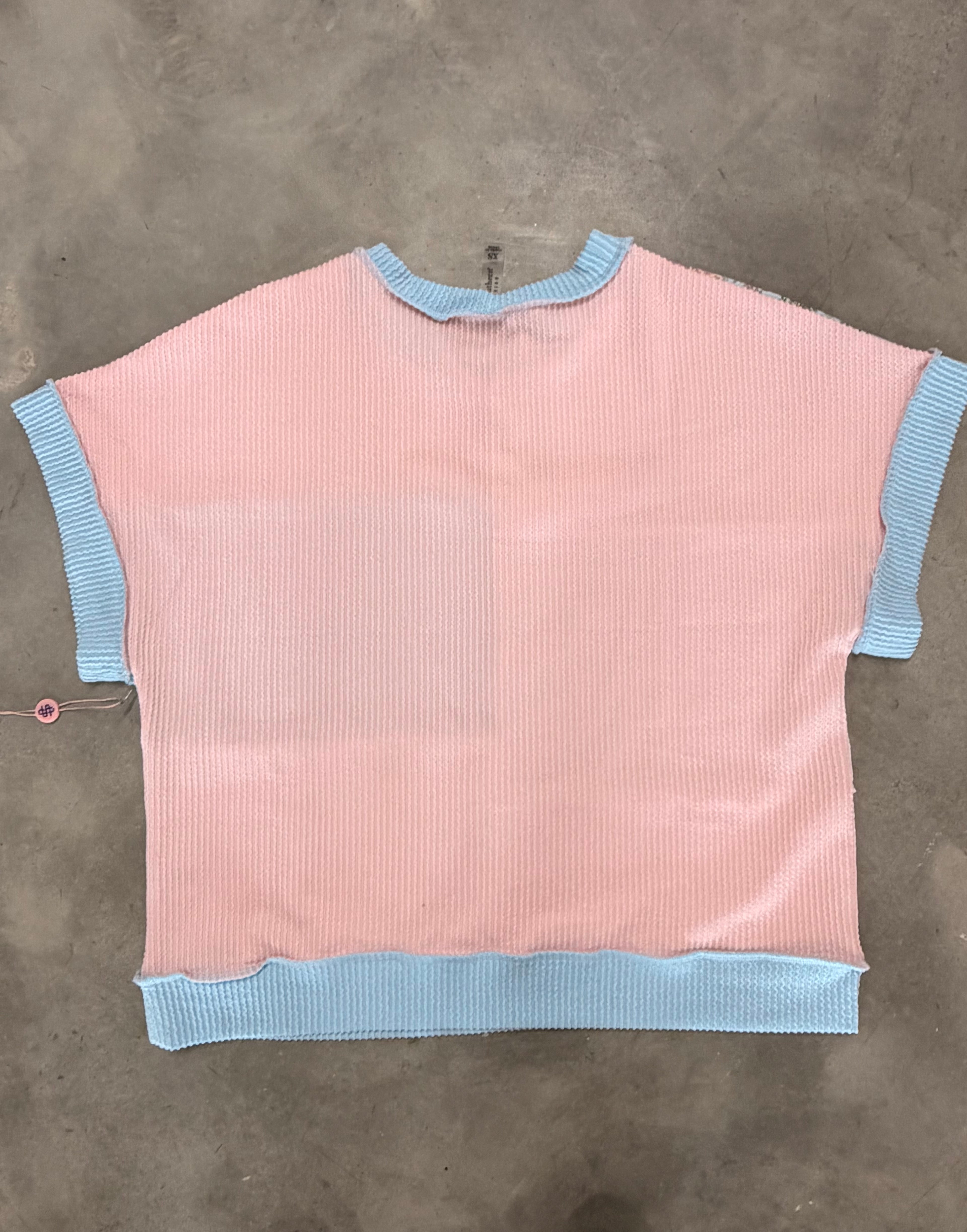 Simply Southern Blue and Pink Patchwork Tee - Casual Comfort