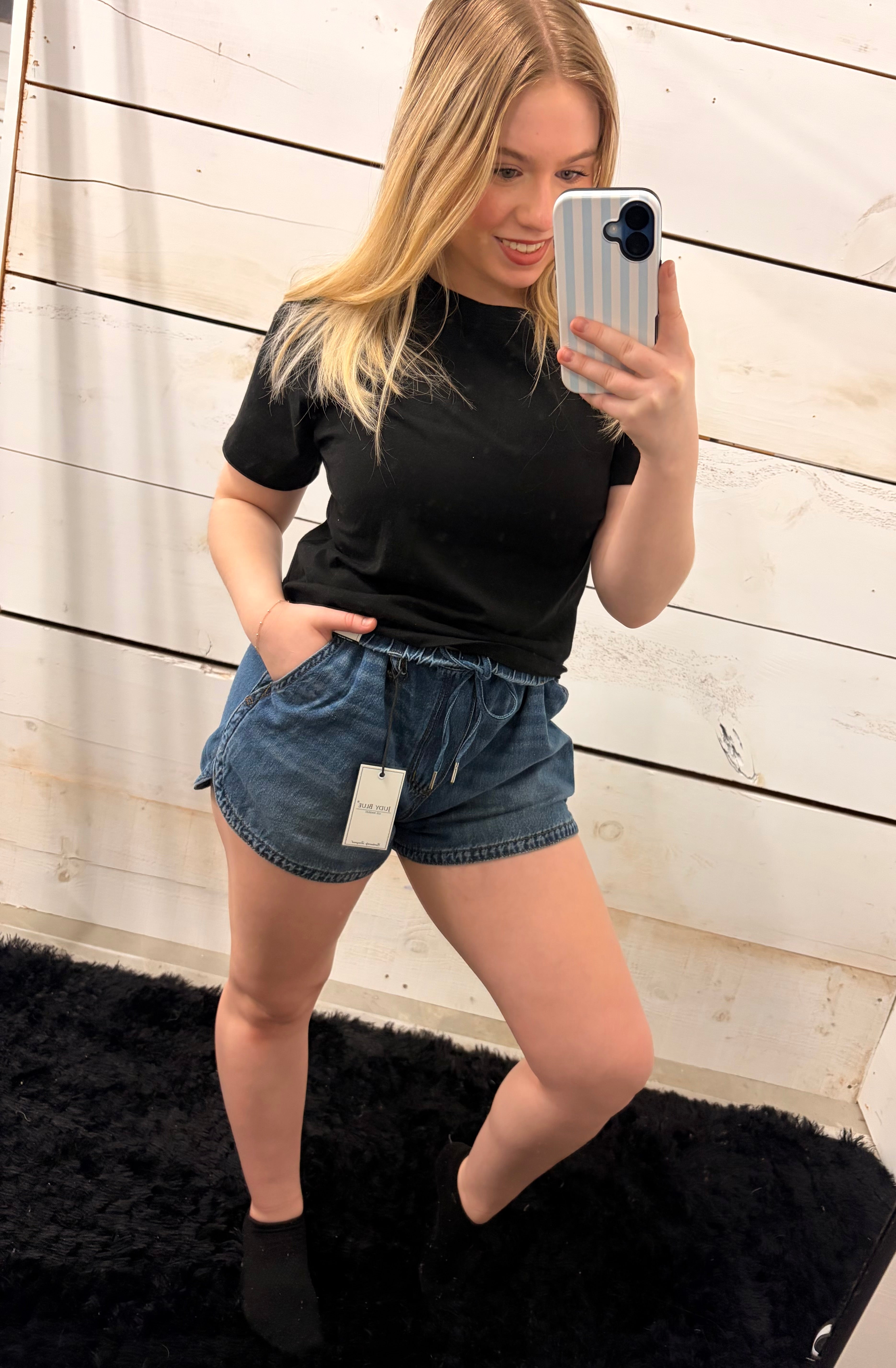 Judy Blue Boxer Style Jean Shorts