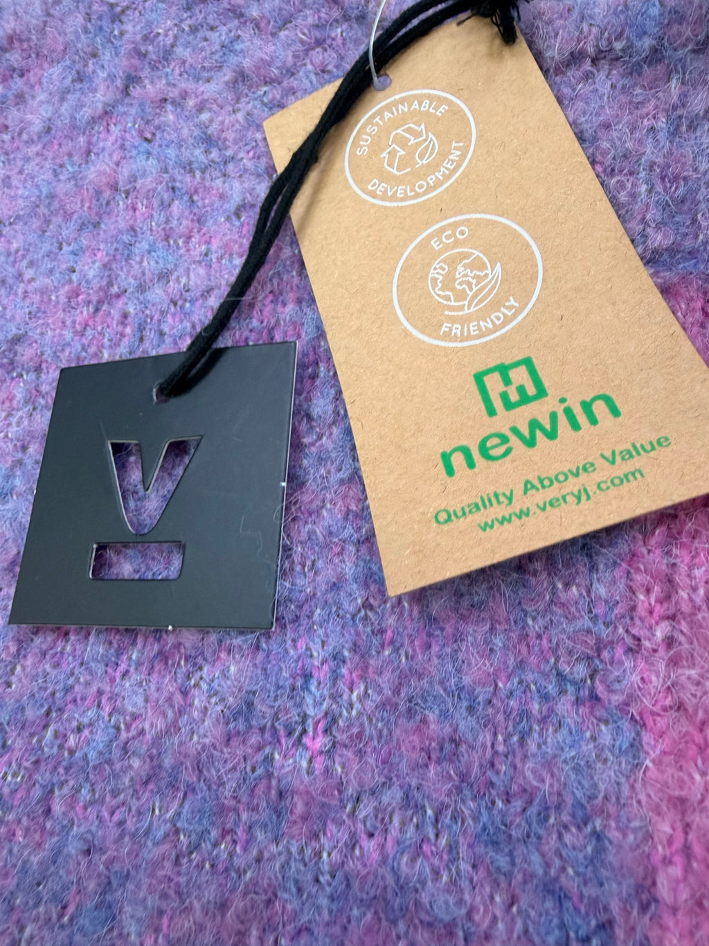 Blush and Lilac Soft Knit Colorblock Sweater