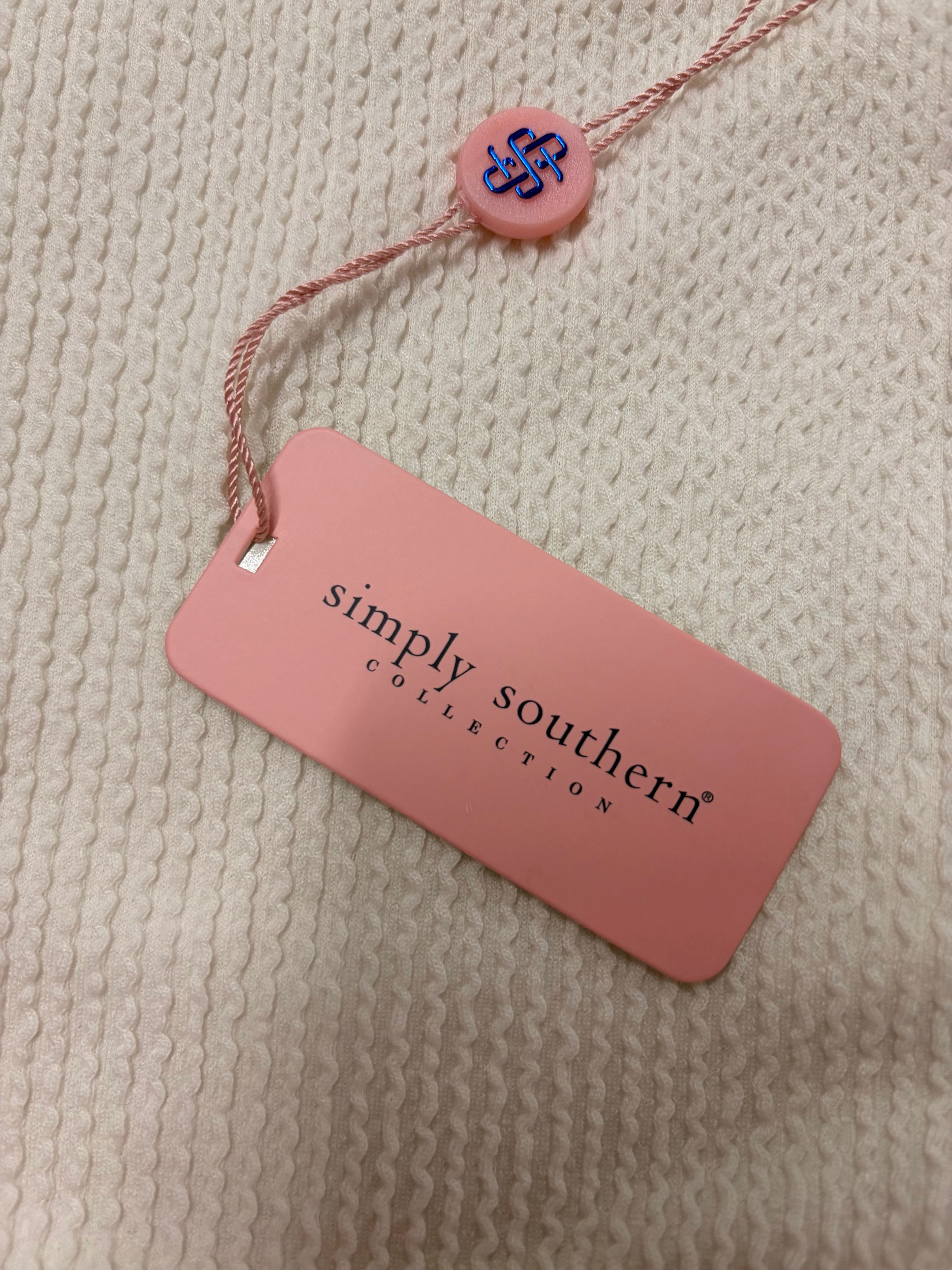 Simply Southern White Ribbed Jumpsuit