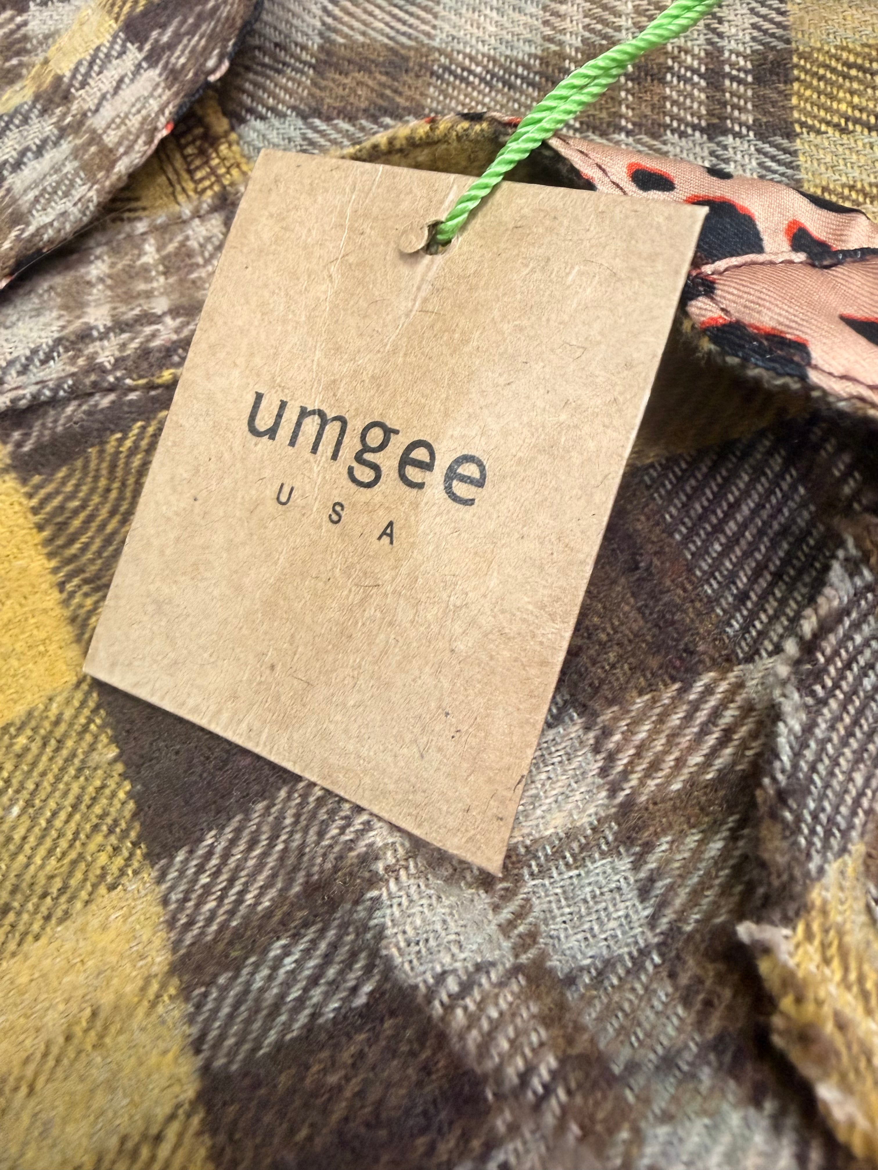 Golden Harvest Plaid Shirt Dress