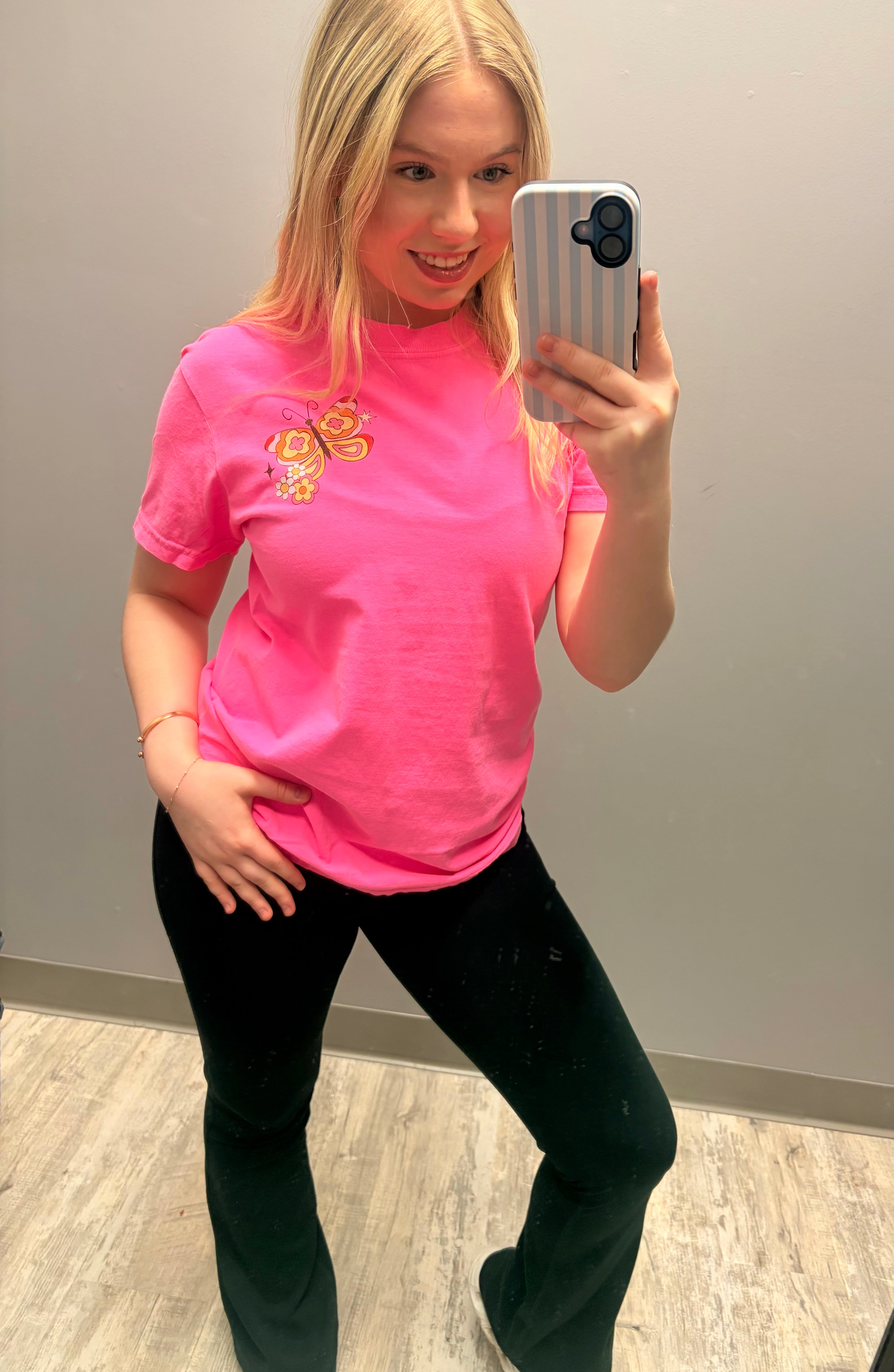 “The Lord Is My Strength” Hot Pink Graphic Tee