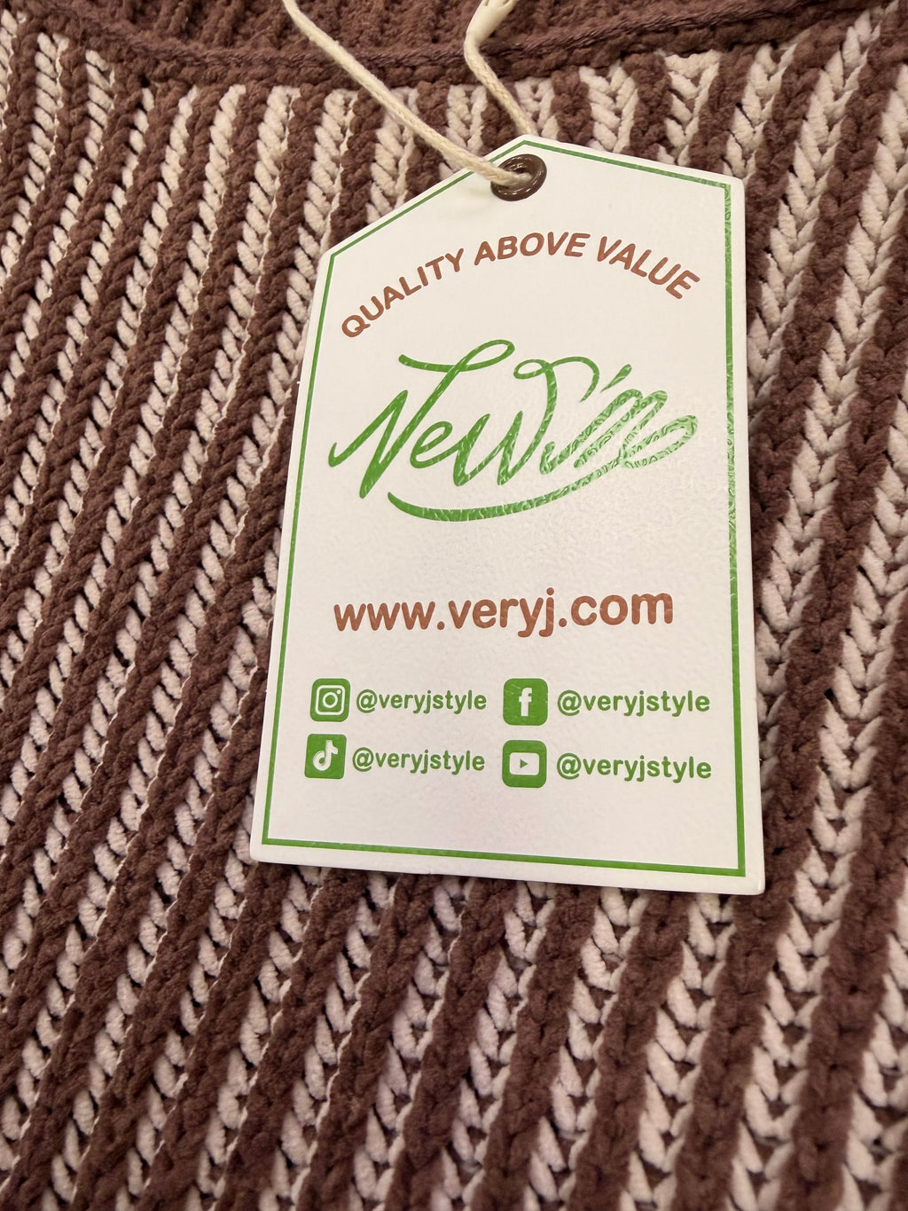 Two-Tone Brown Ultra-Soft Knit Sweater