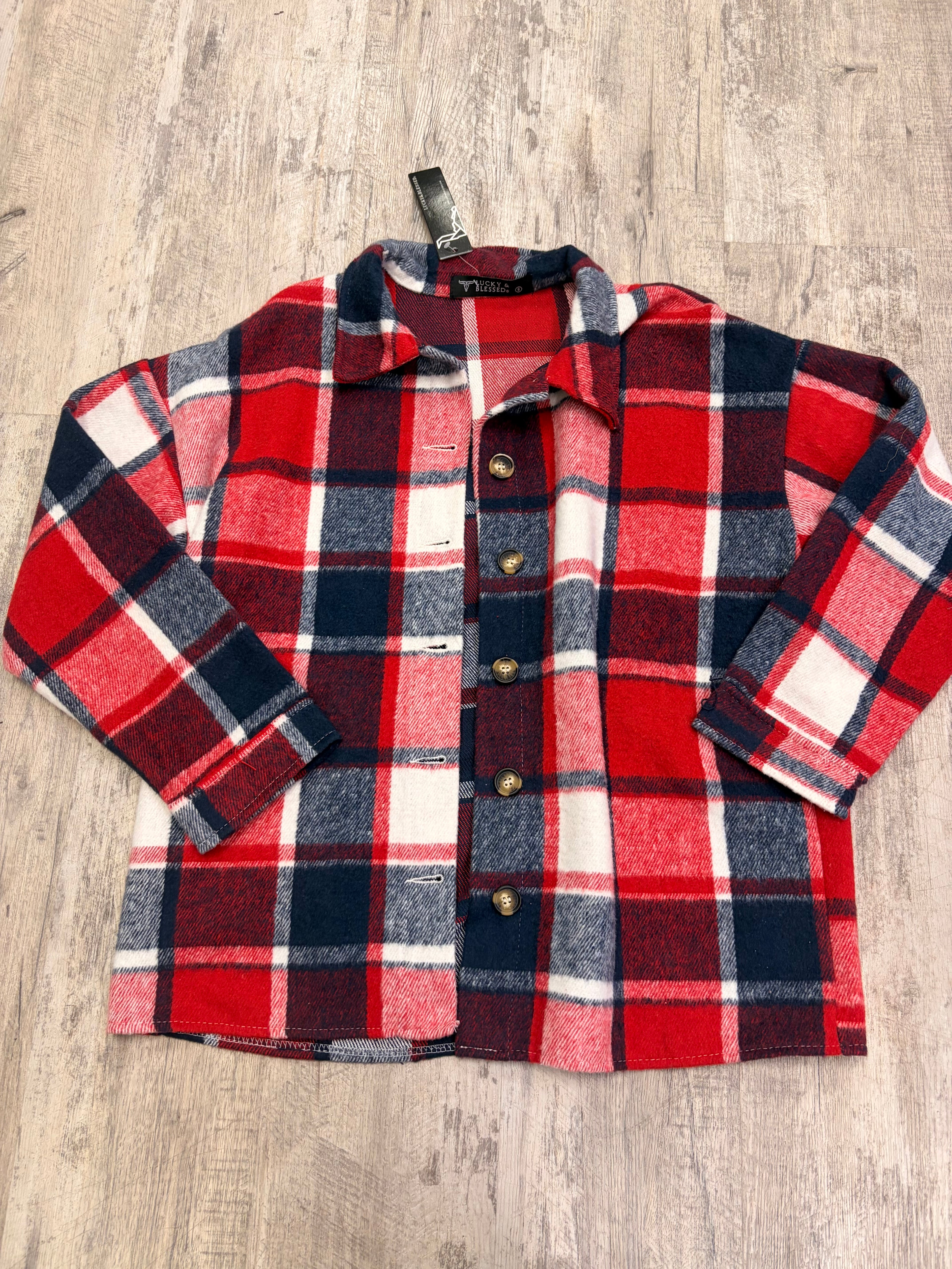 Red, Navy & White Ultra-Soft Plaid Flannel