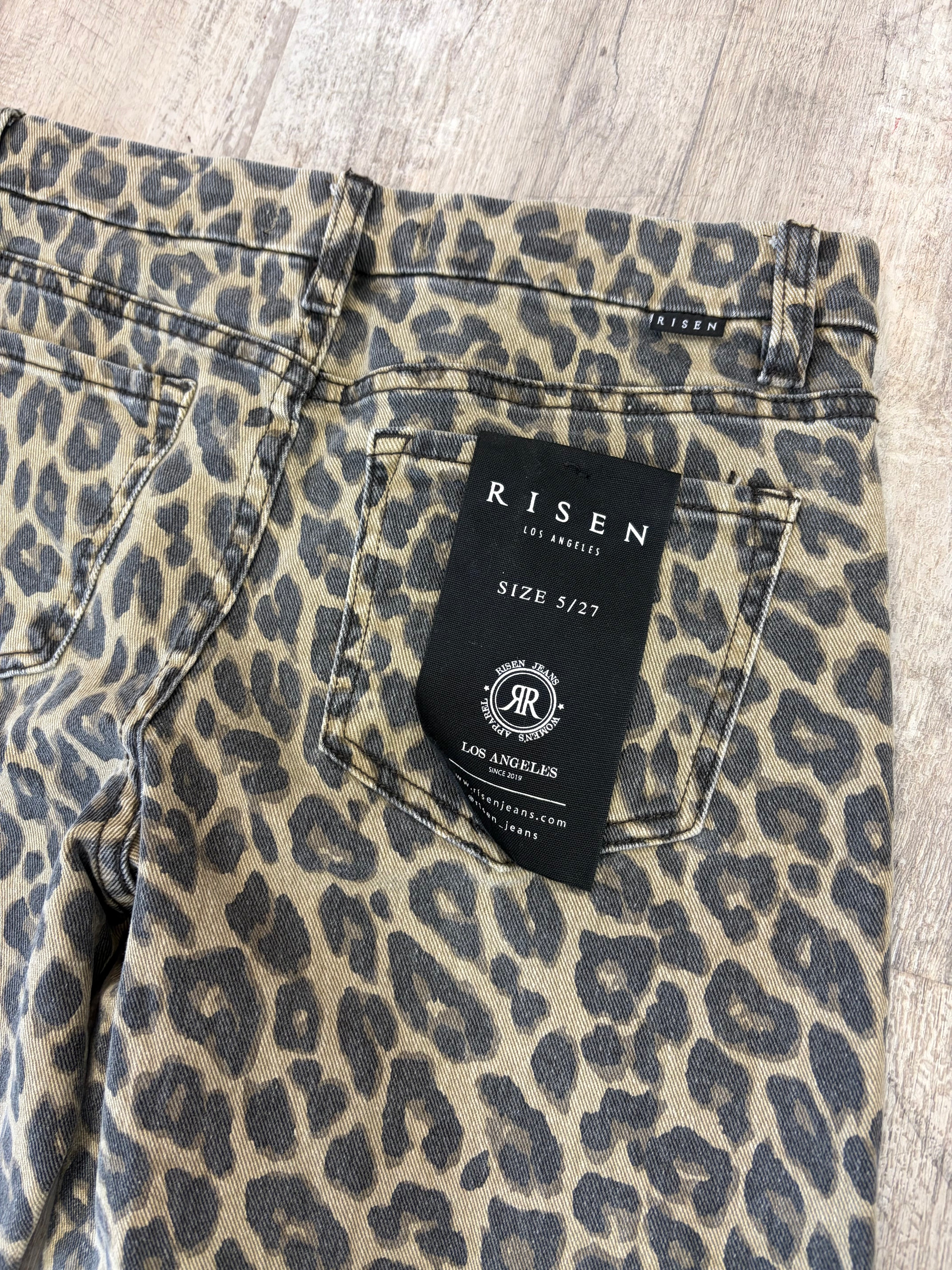 Risen Leopard Print Jeans