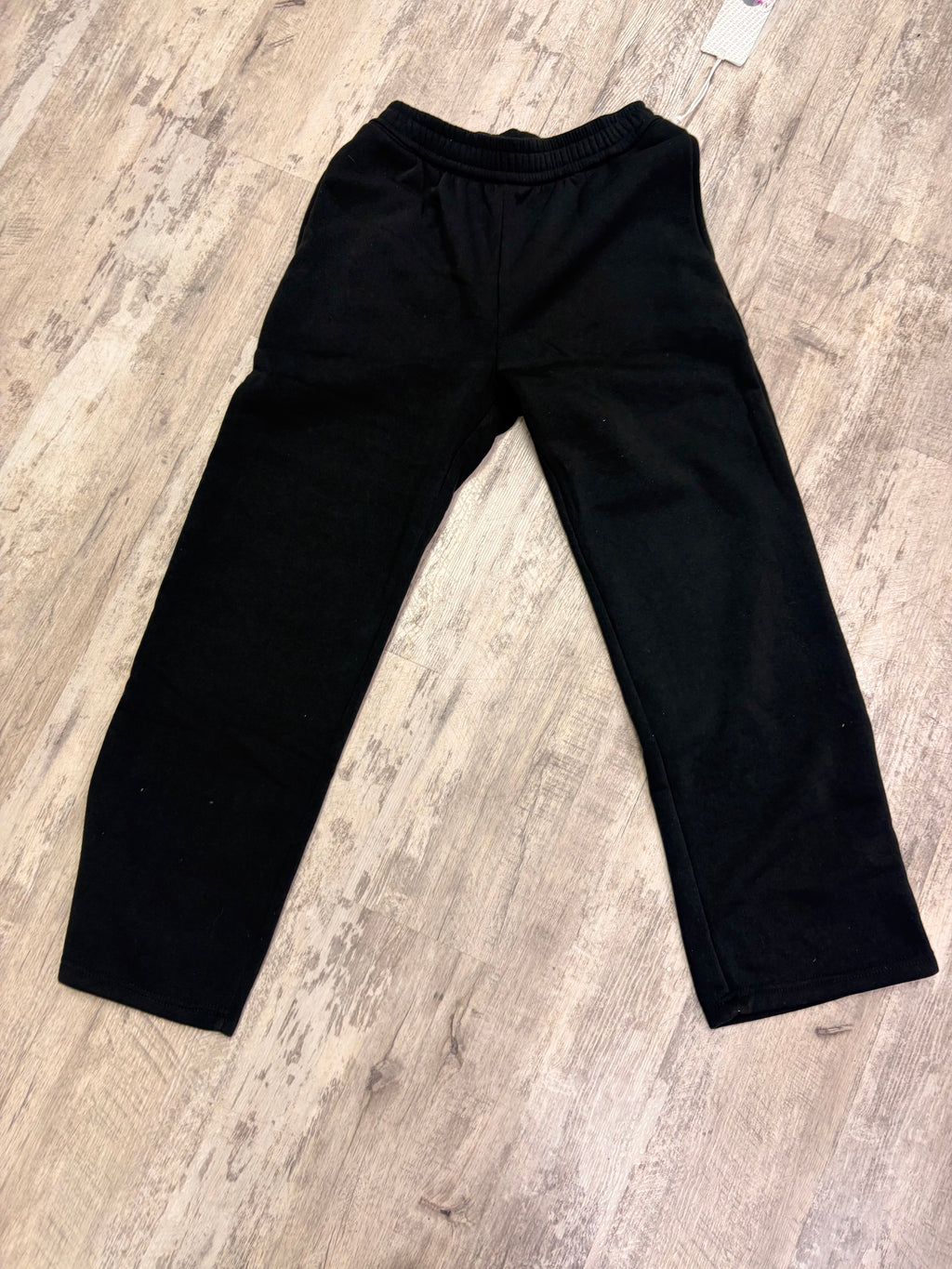 Black Cropped Two-Piece Cozy Fleece Set