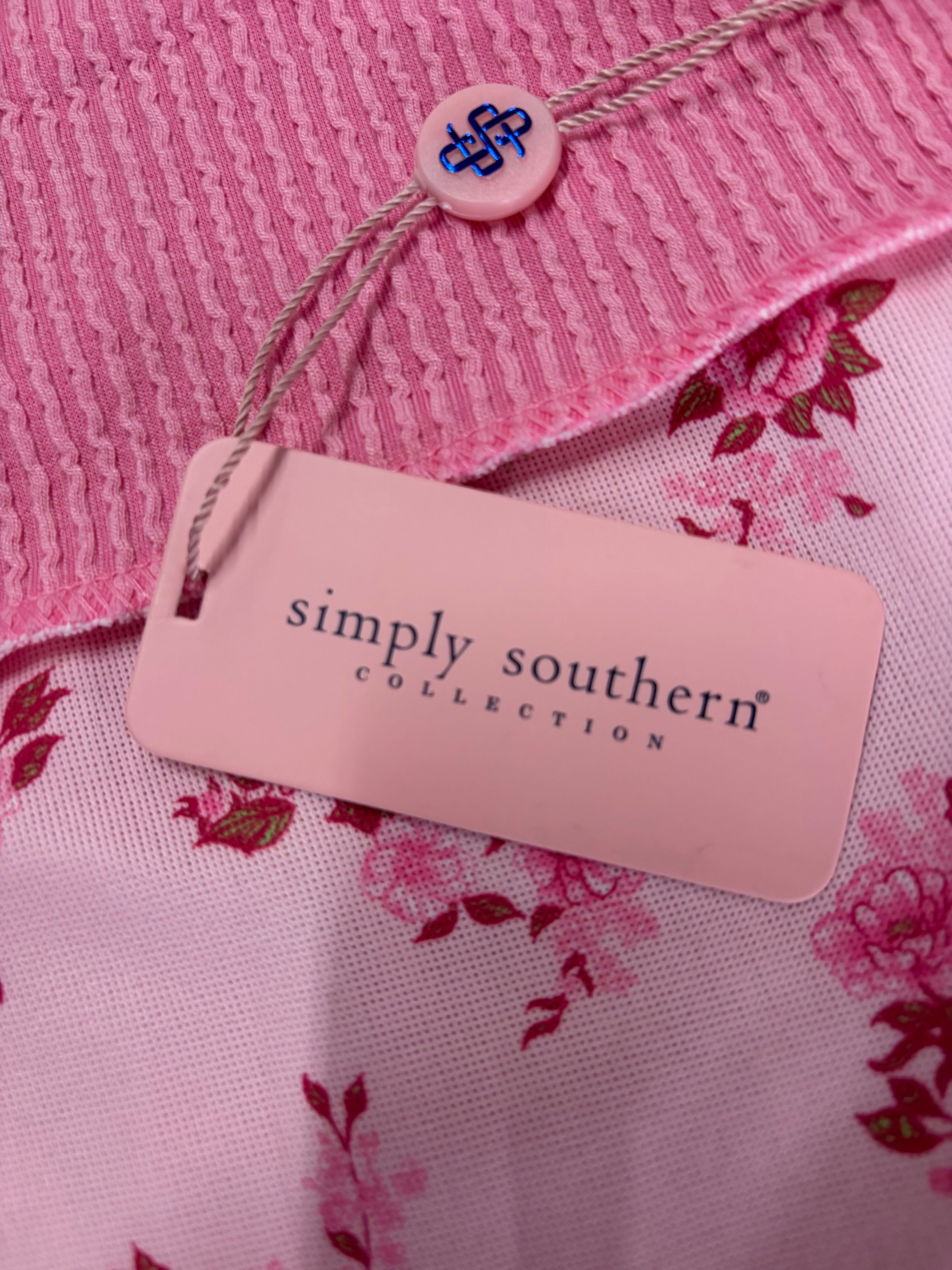 Simply Southern Pink Patchwork Tee