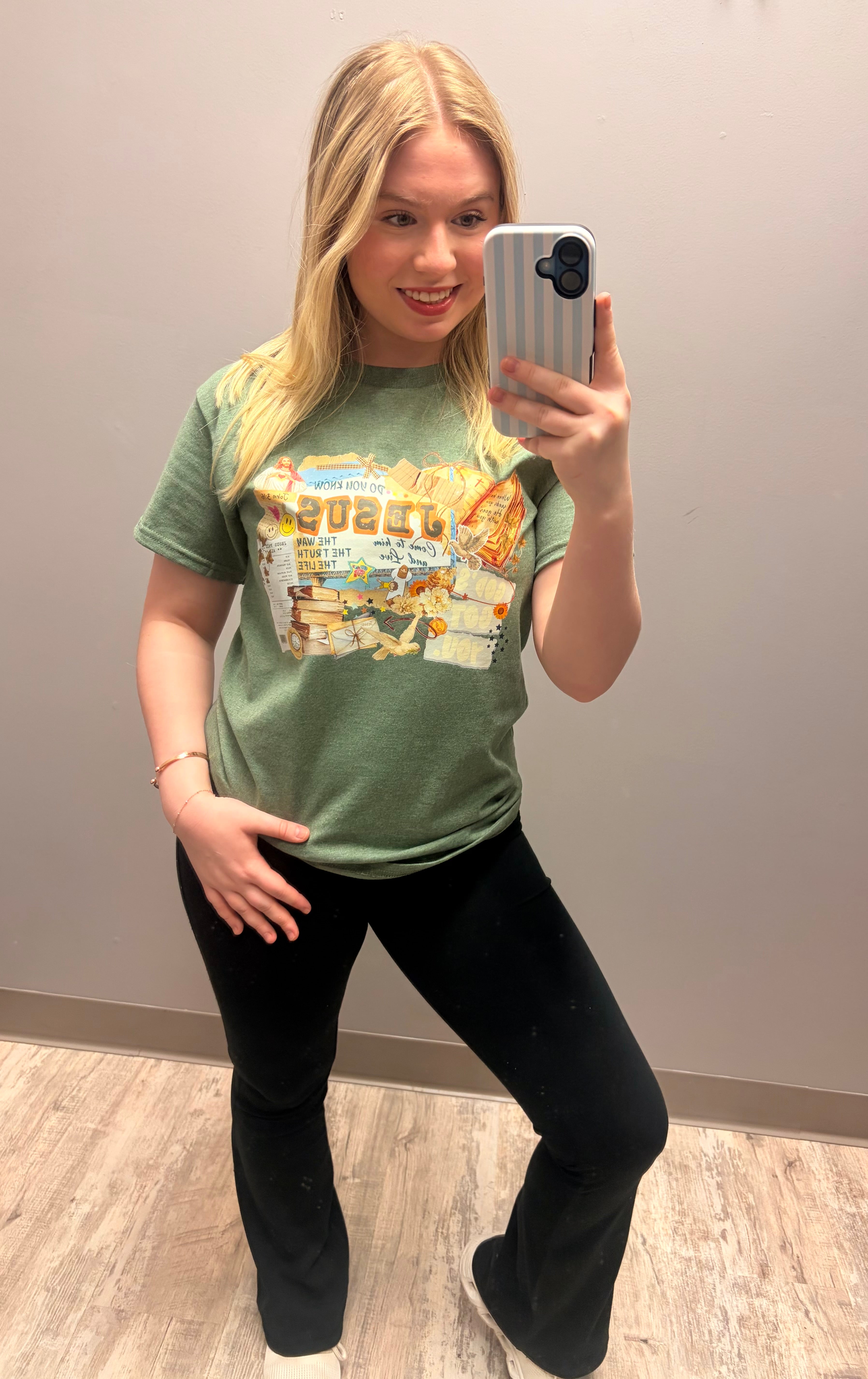 "Do You Know Jesus” Vintage Collage Graphic Tee