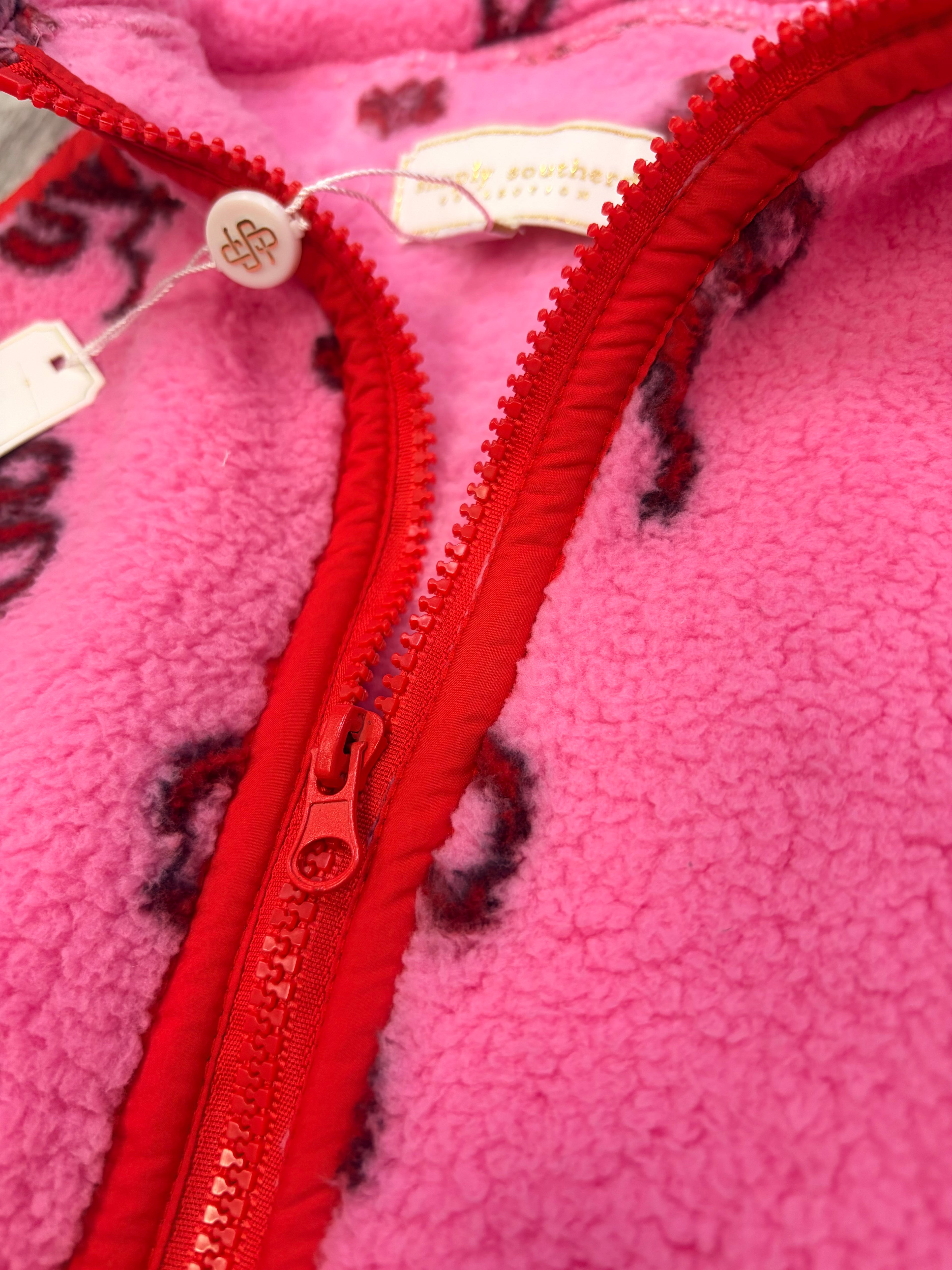 Simply Southern Pink & Red Bow Cozy Pullover