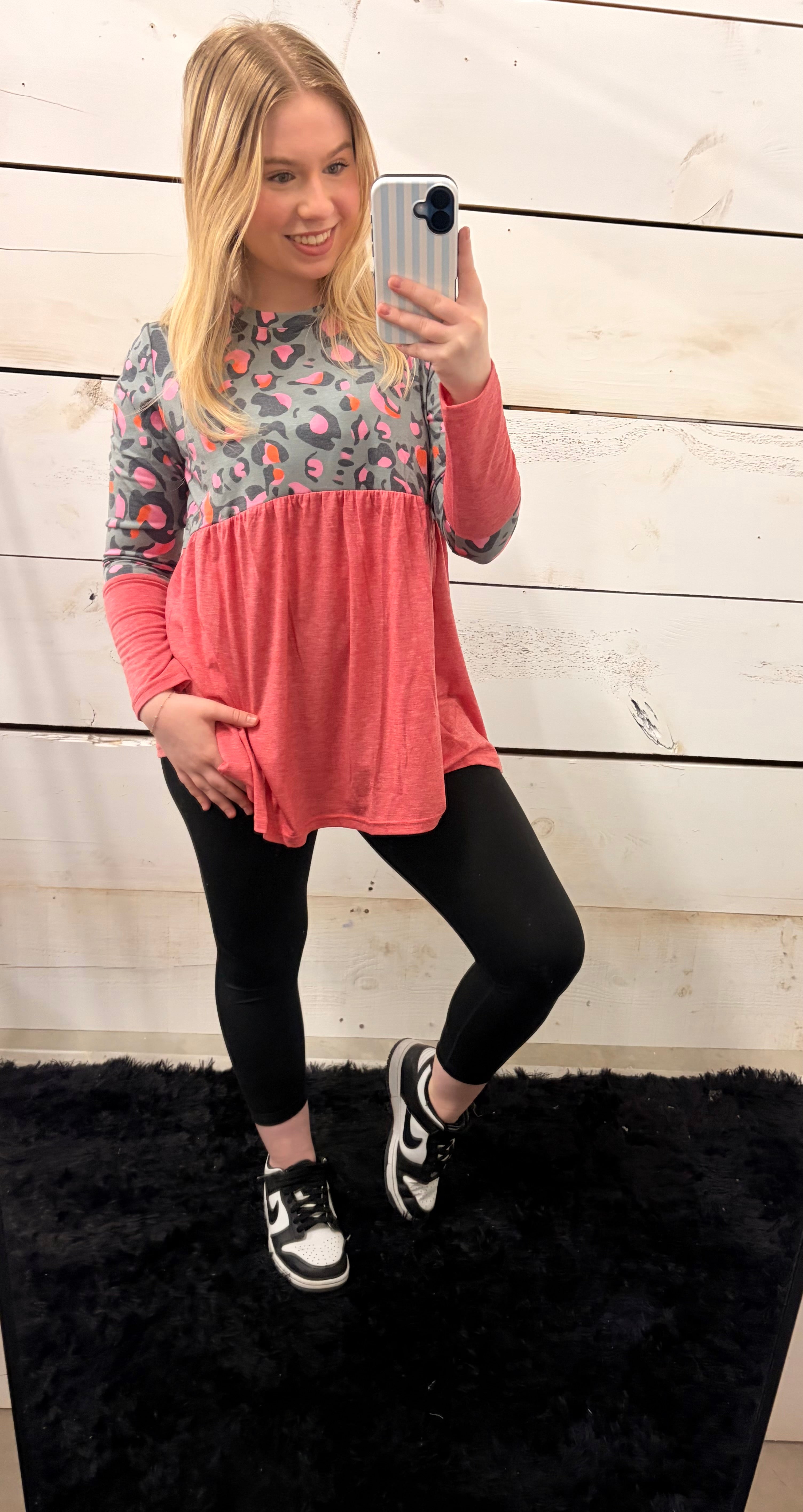 Leopard Print Long Sleeve Top - Bold & Trendy
