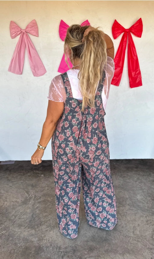 Blakeley Floral Denim Overall Jumper