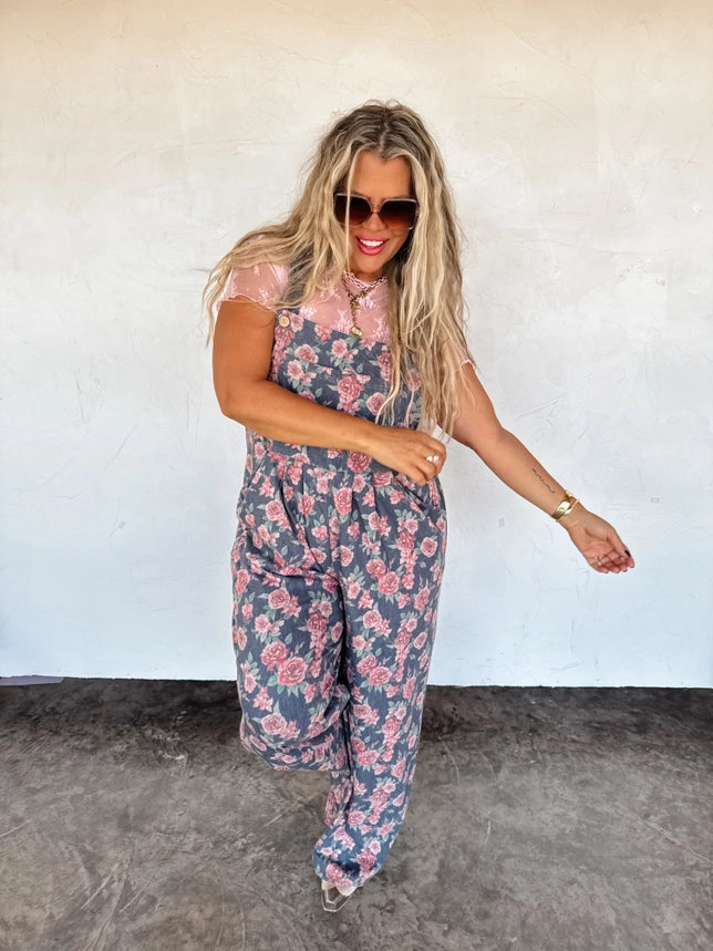 Blakeley Floral Denim Overall Jumper