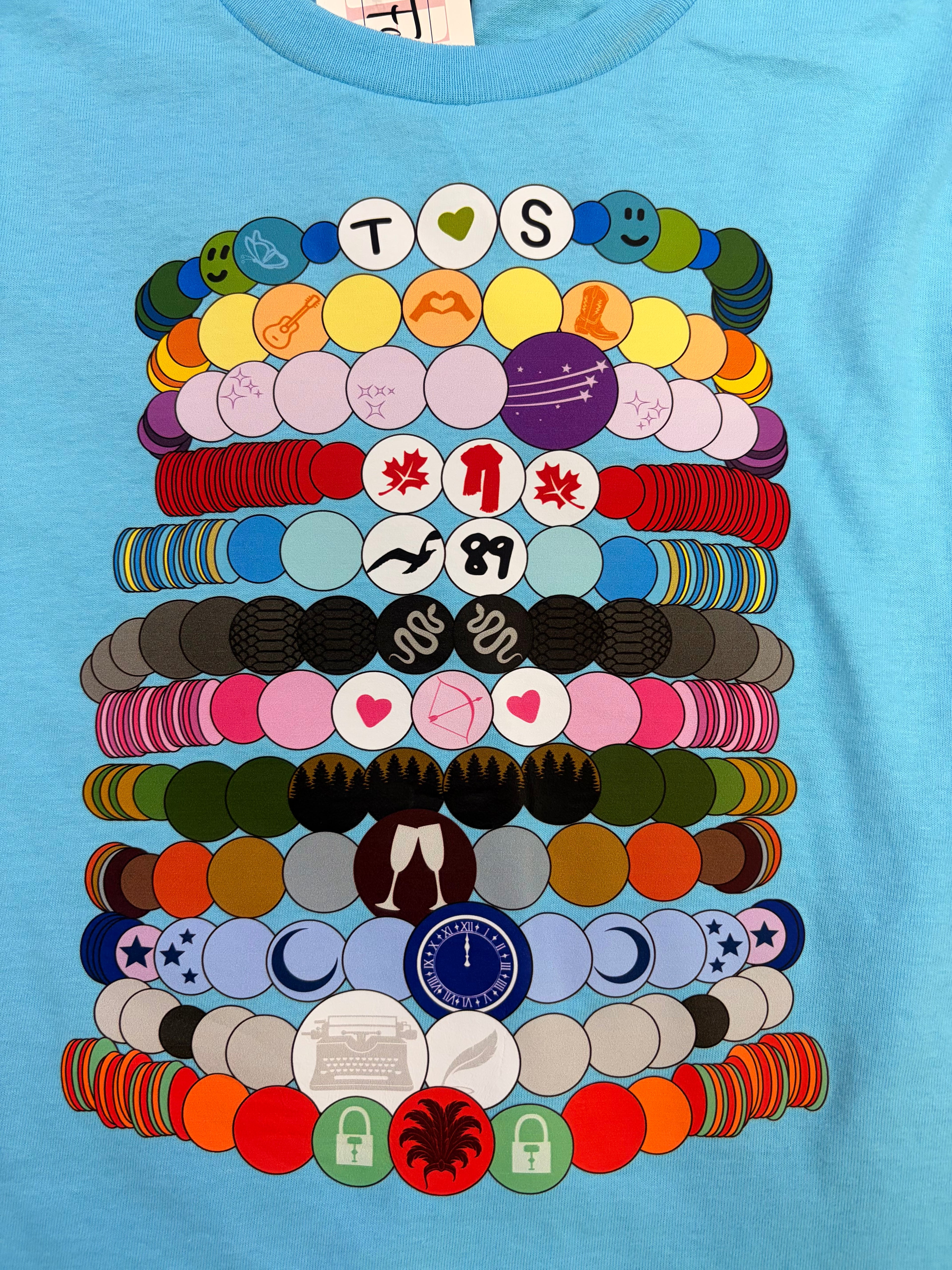 Eras Friendship Bracelet Tee – Hand Pressed Swiftie Favorite