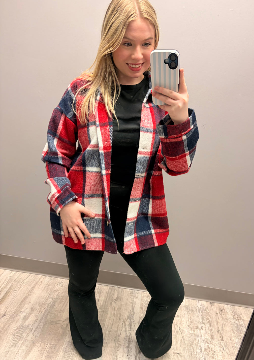 Red, Navy & White Ultra-Soft Plaid Flannel