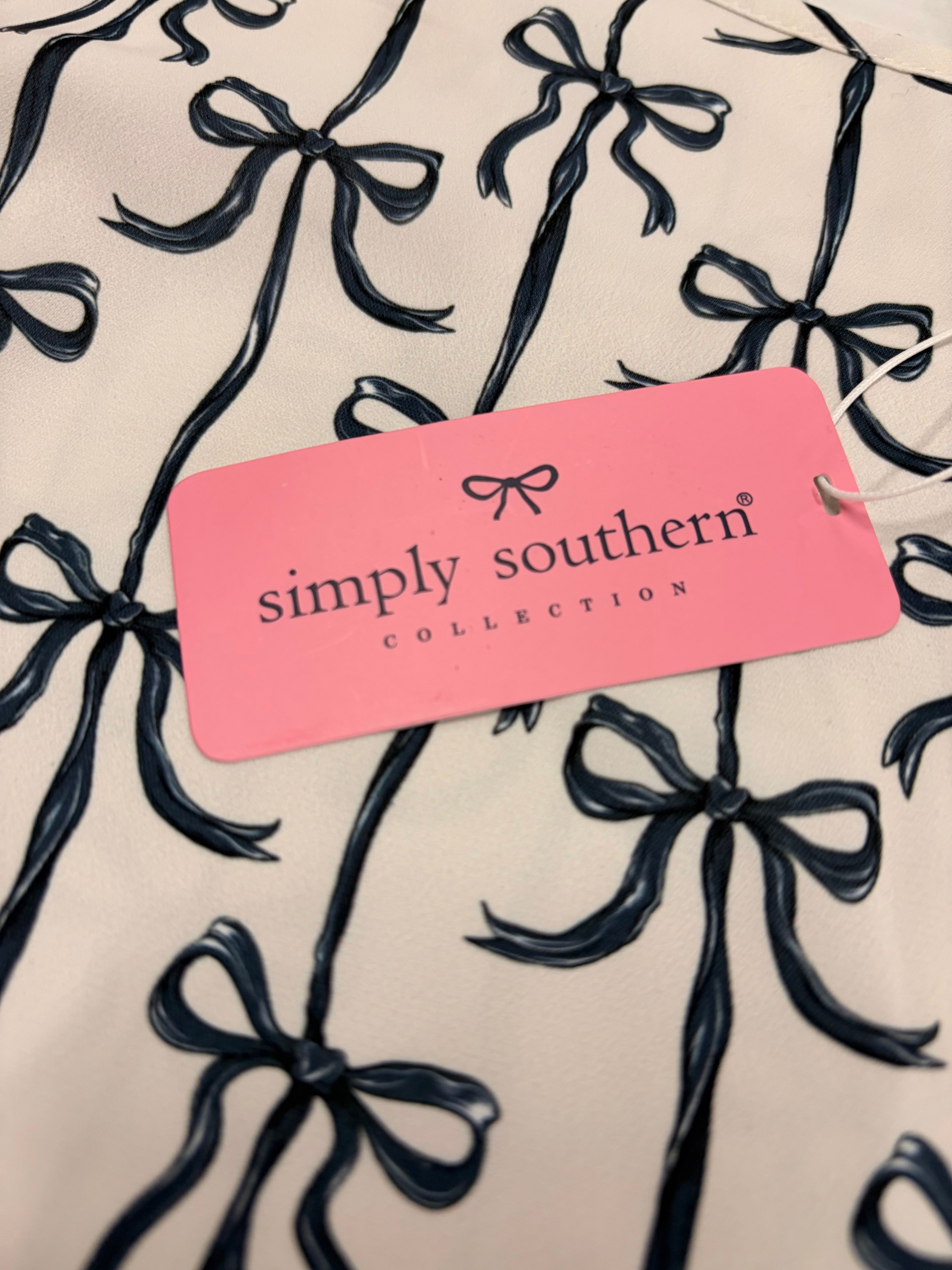 Simply Southern Black Bow Blouse - Elegant Statement Top