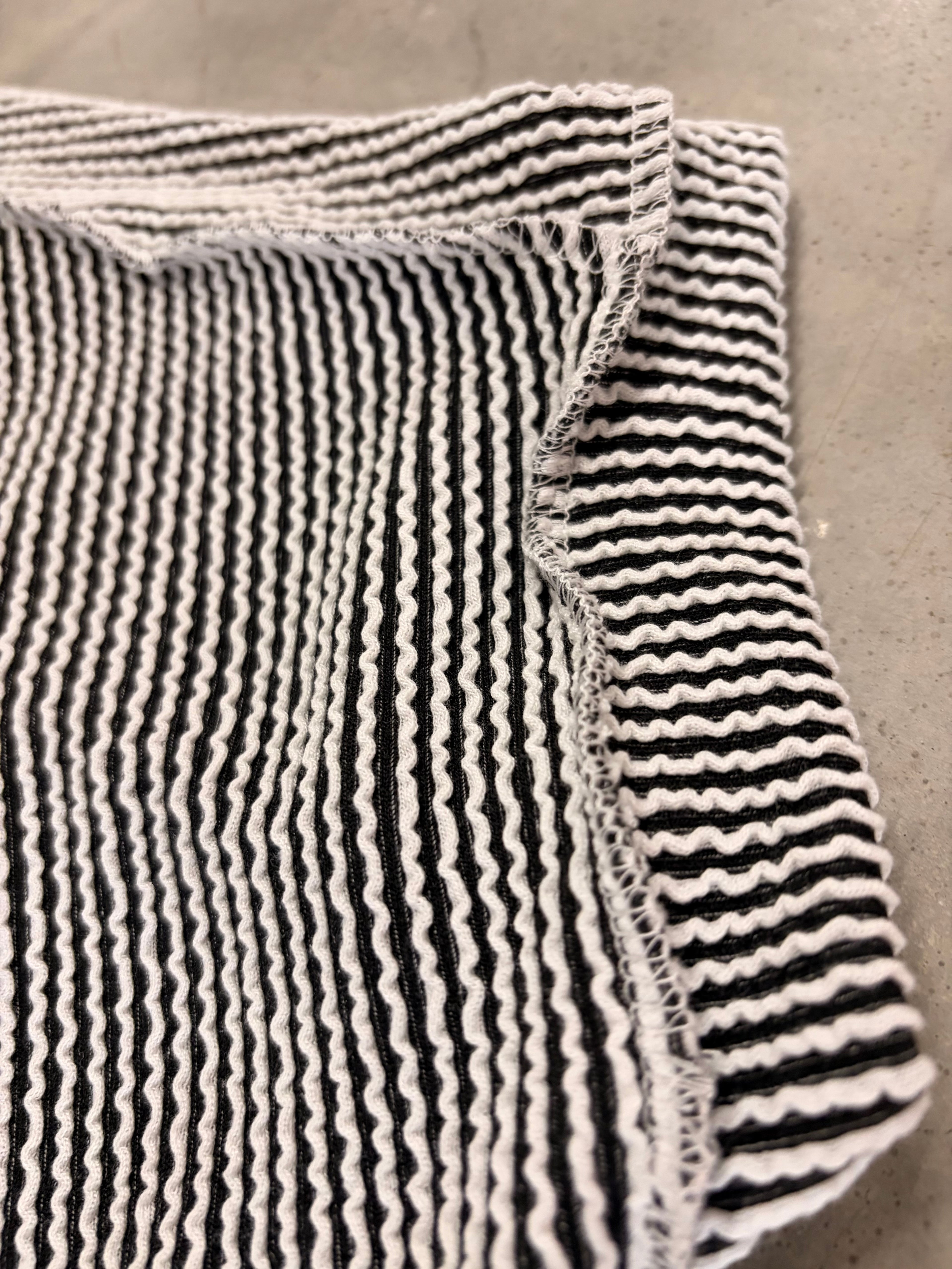 Black Ribbed V-Neck Top - Sleek & Versatile