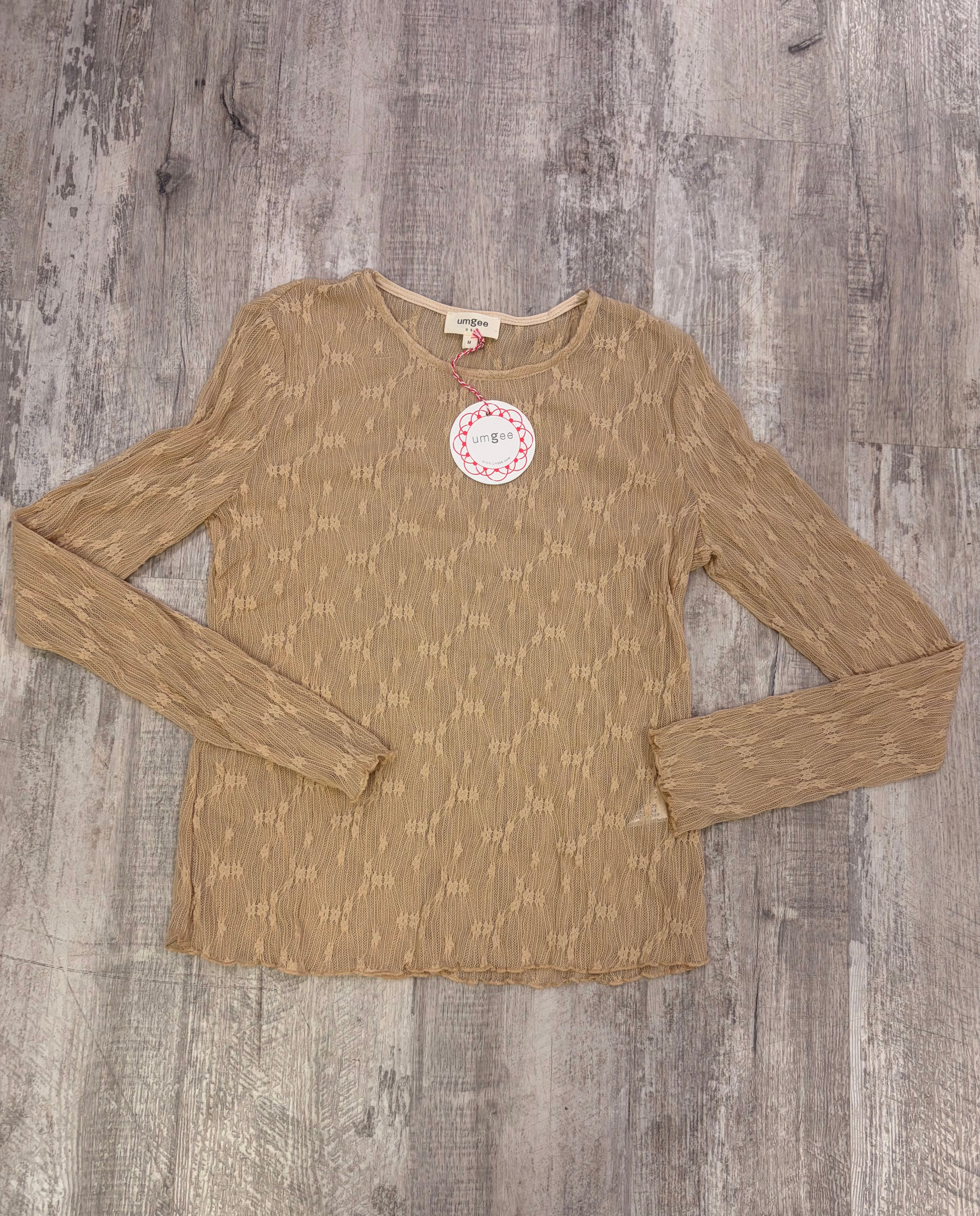 Clean Cut Lace Mesh Top