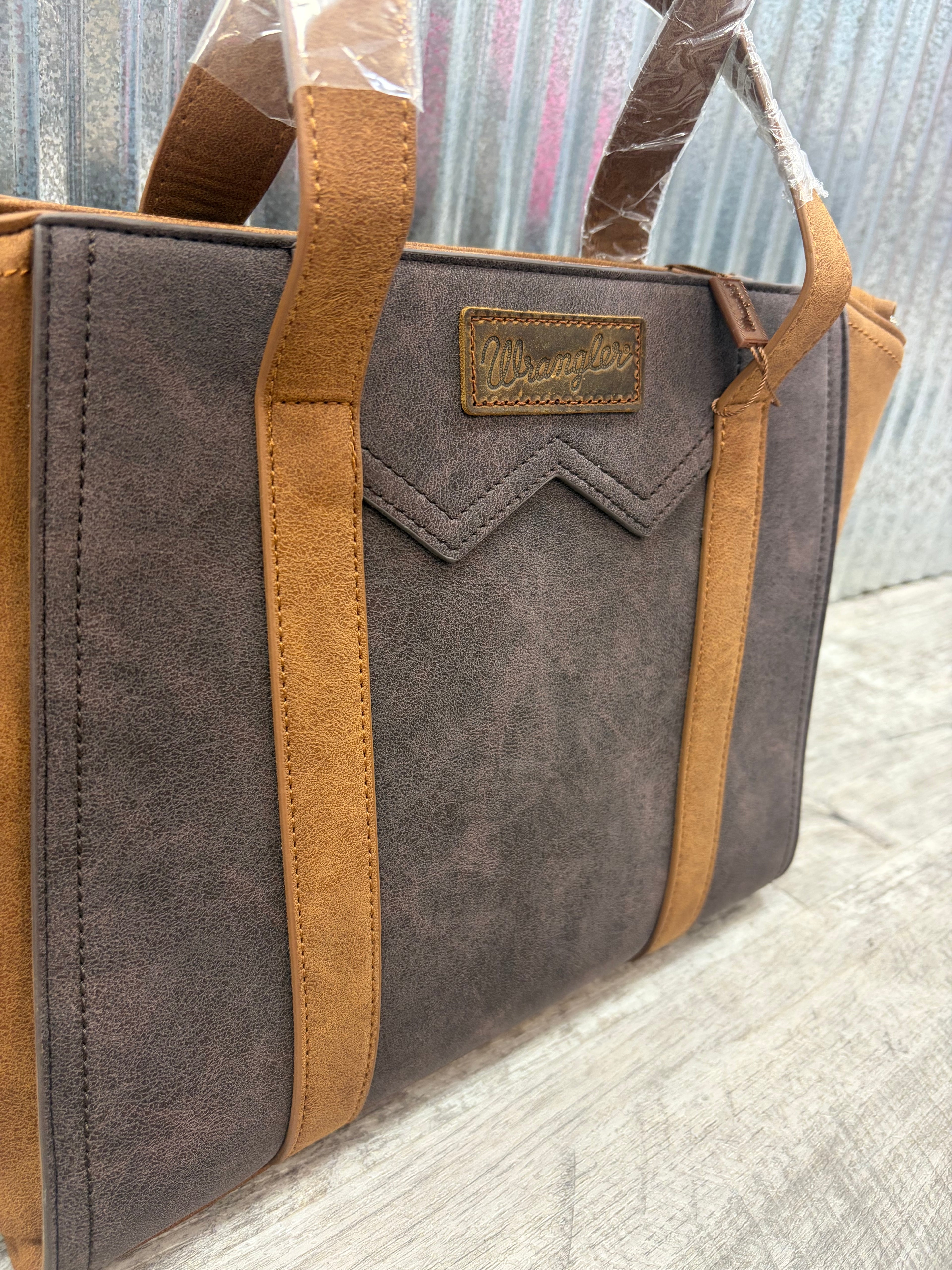 Wrangler Denim Pocket Inspired Tote with Shoulder Strap