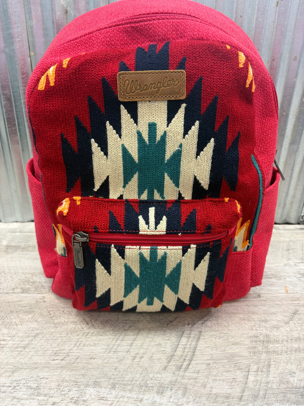 Wrangler Southwestern Print Backpack in Red