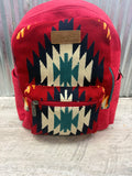 Wrangler Southwestern Print Backpack in Red