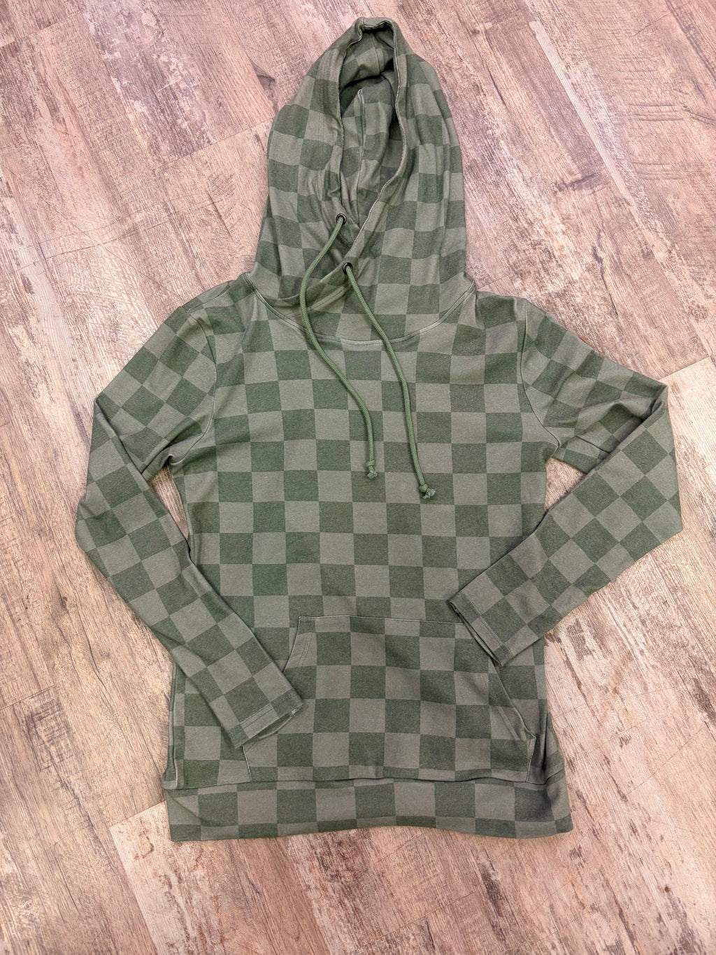 Sage Checkered Everyday Hoodie