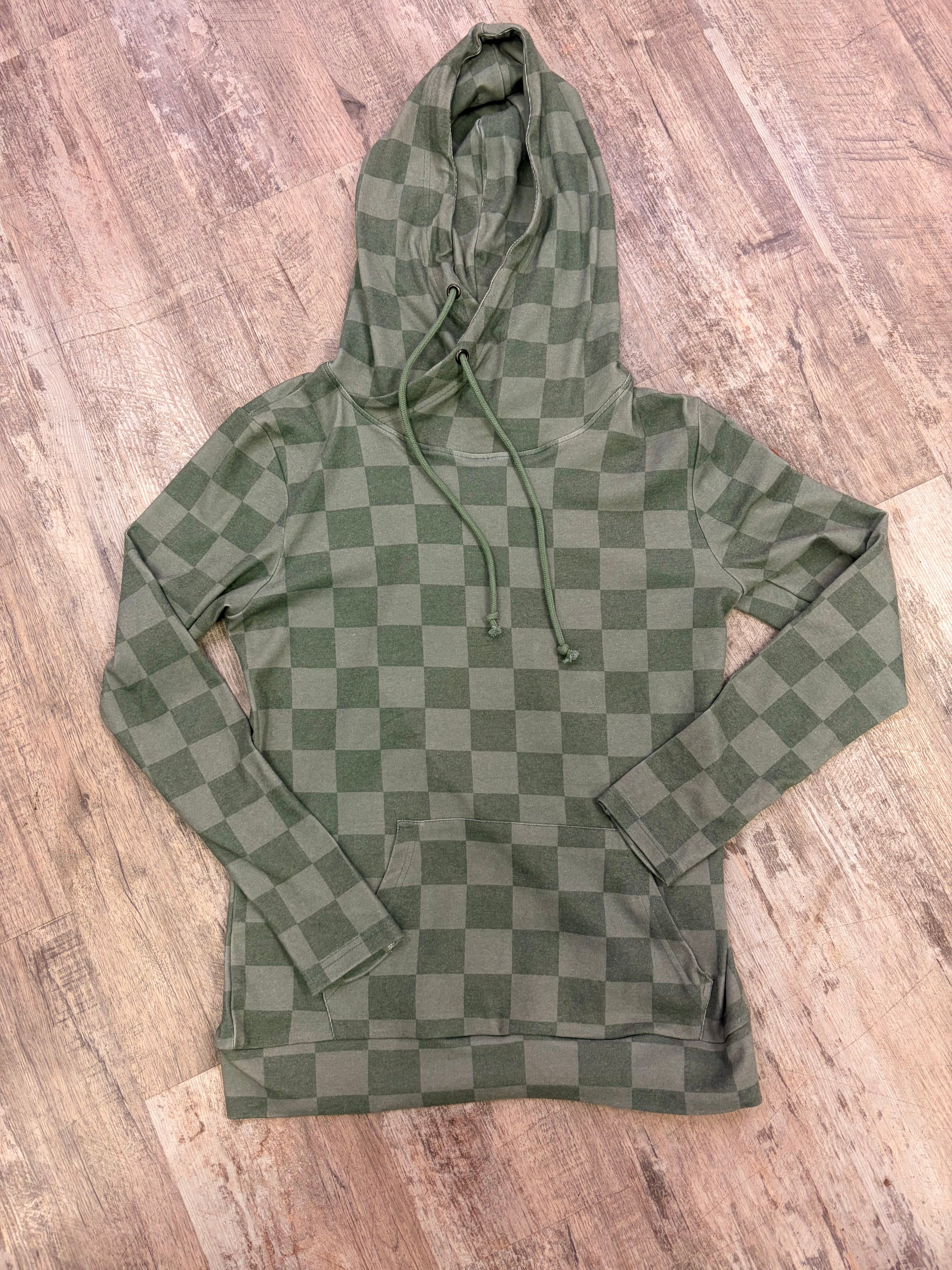 Sage Checkered Everyday Hoodie