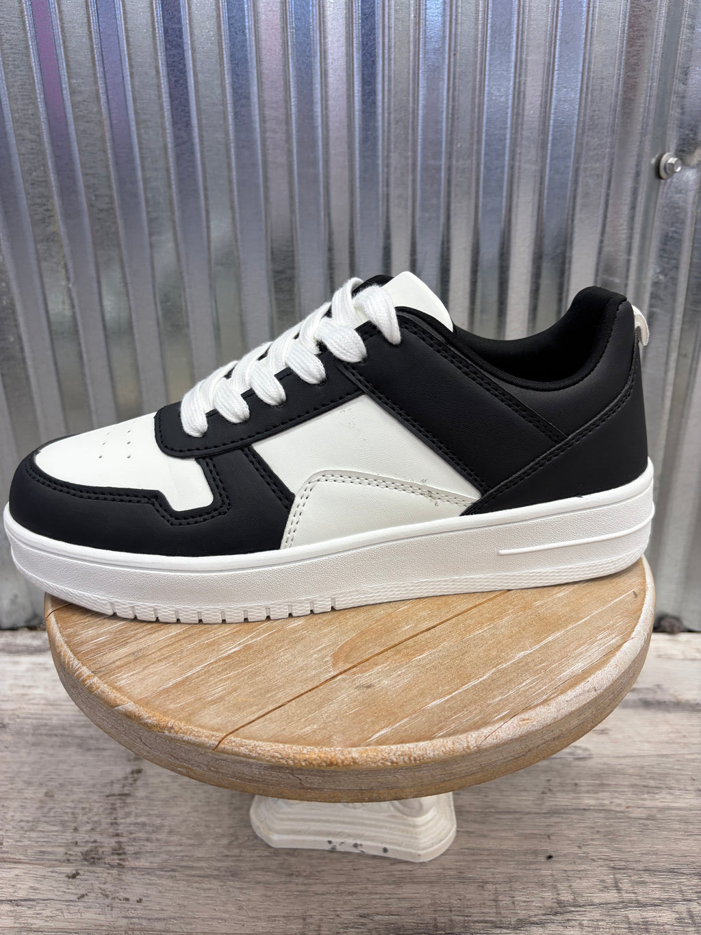 Elevated Edge Black & White Sneakers