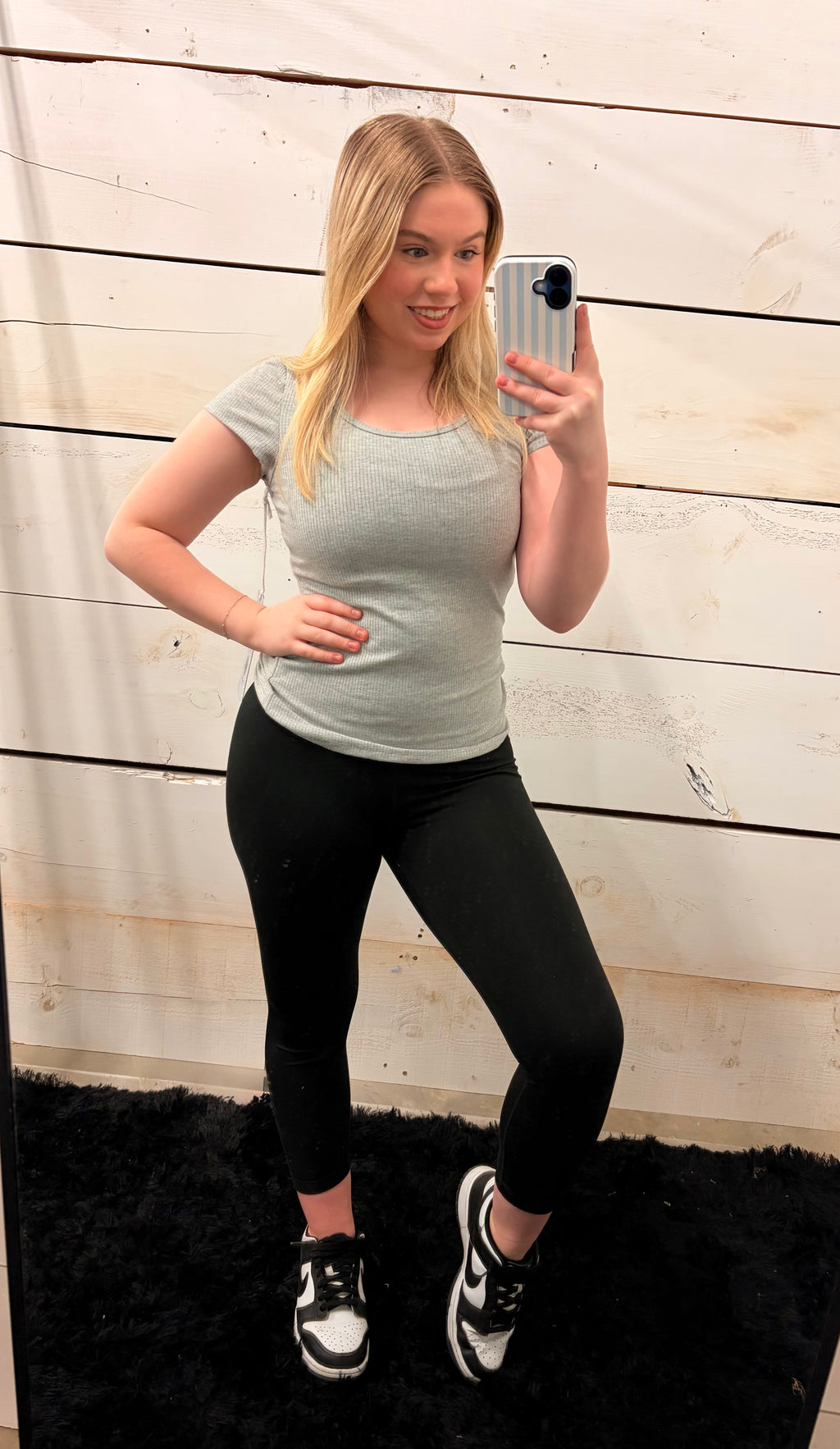 Gray Ribbed Top - Everyday Essential