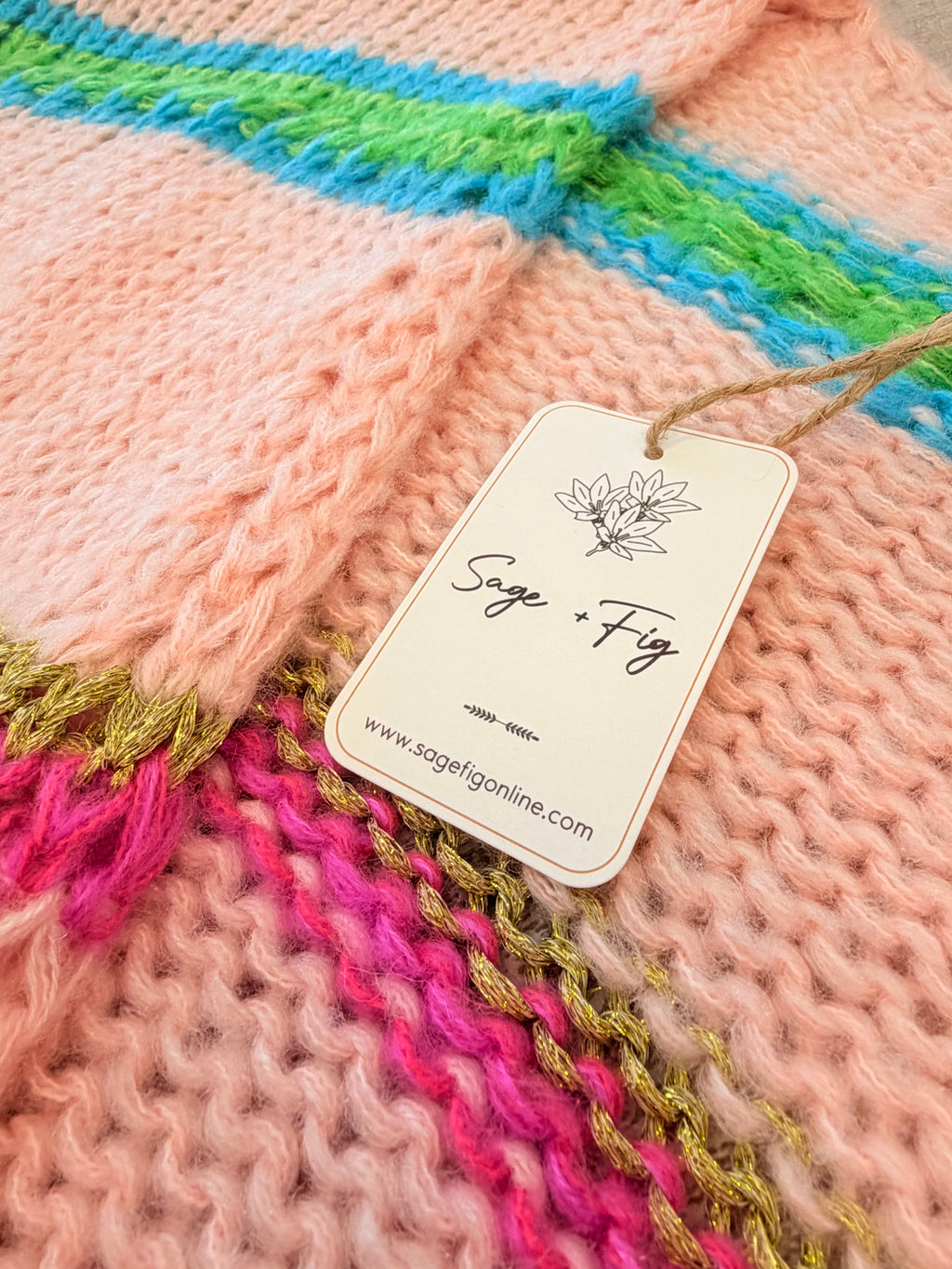 Multicolor Striped Knit Cardigan