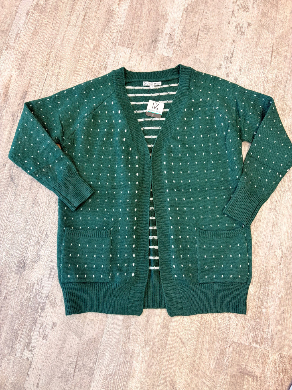 Green Polka Dot Cardigan